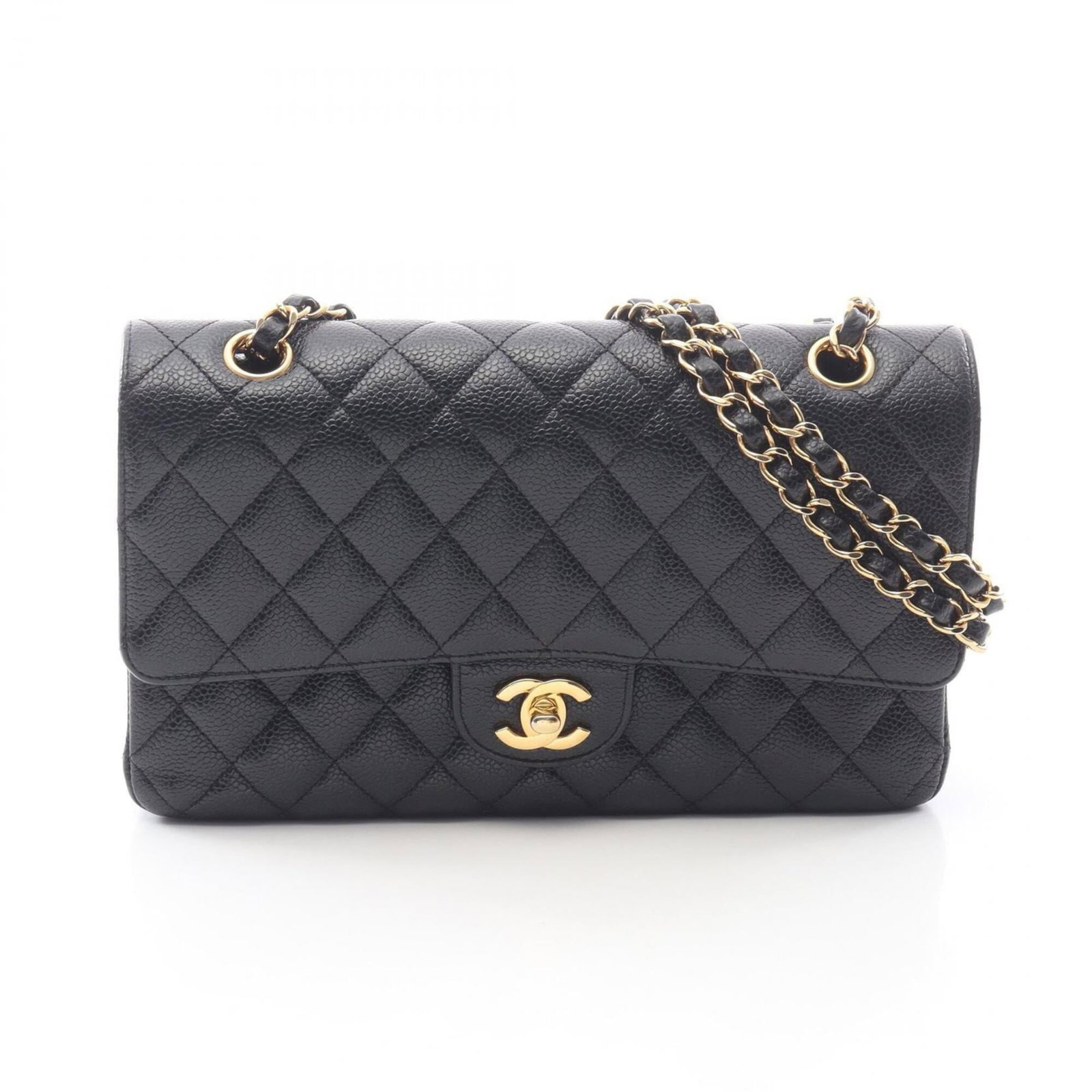 Calfskin handbag bag shoulder Chanel: Calfskin handbag bag shoulder Chanel Calfskin handbag bag shoulder Chanel features black grained calfskin and gold hardware, showcasing classic Chanel style. Made from high-quality material, its compa