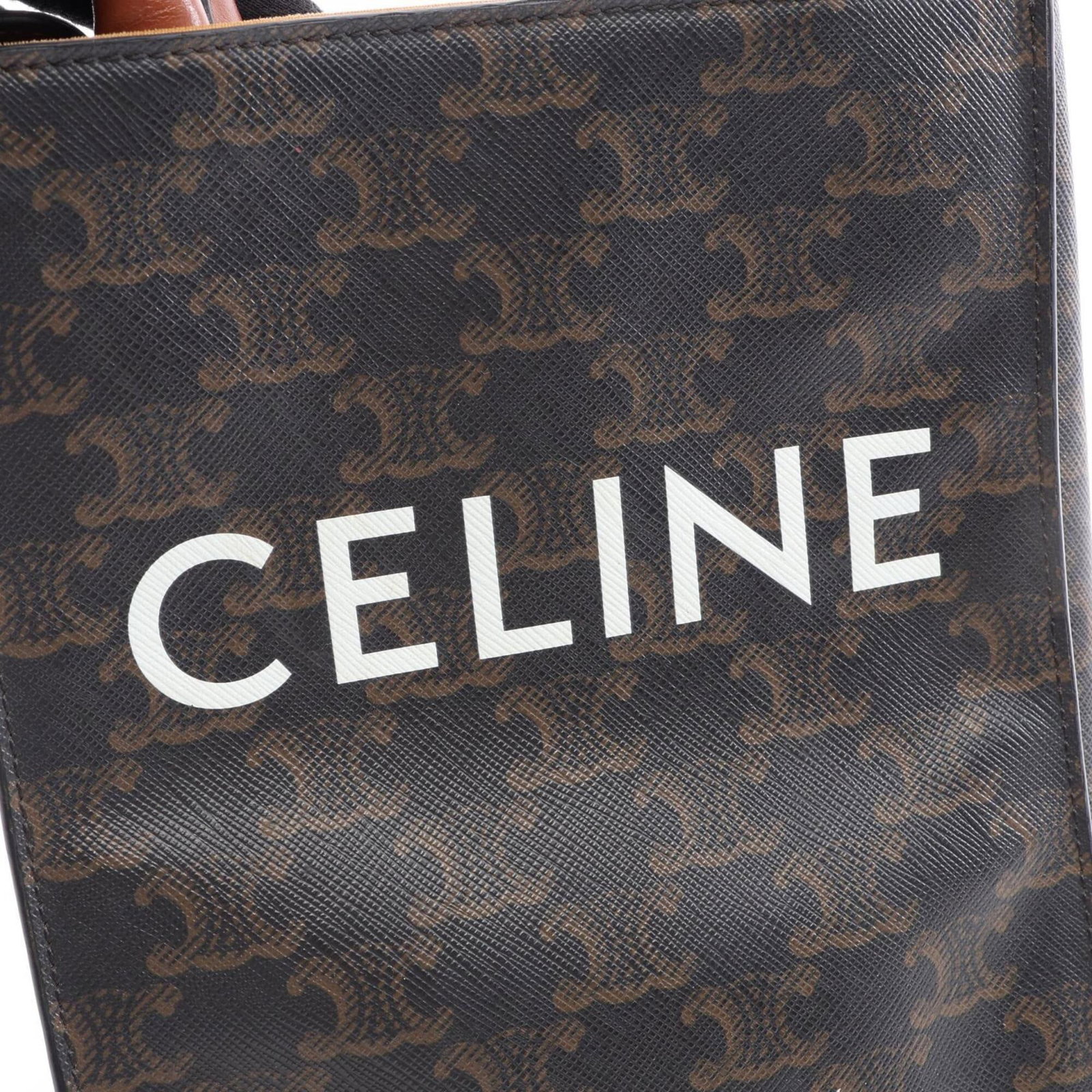 Canvas leather handbag celine - 4