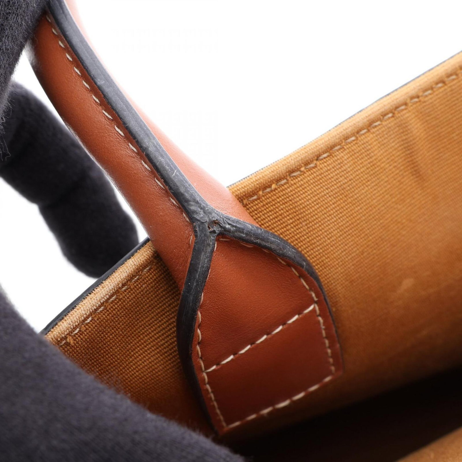 Canvas leather handbag celine - 6