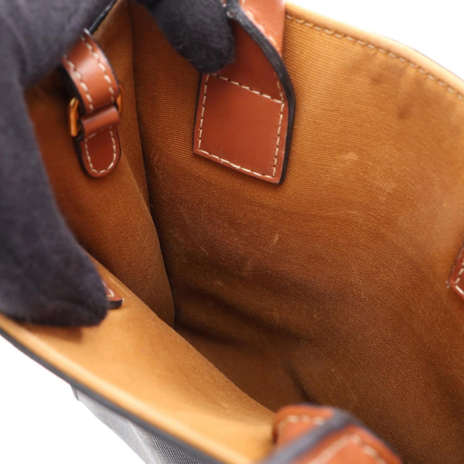 Canvas leather handbag celine - 8
