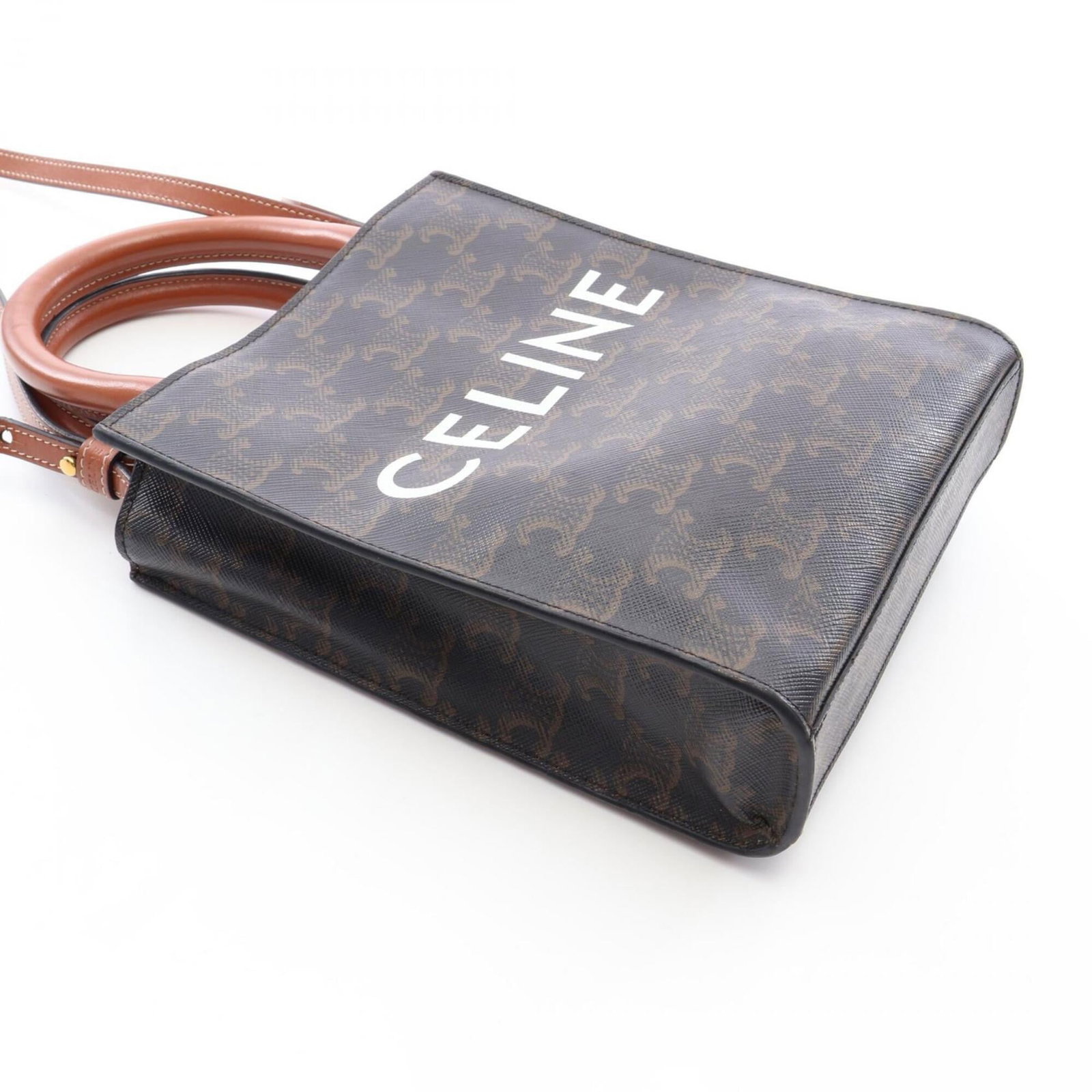 Canvas leather handbag celine - 9