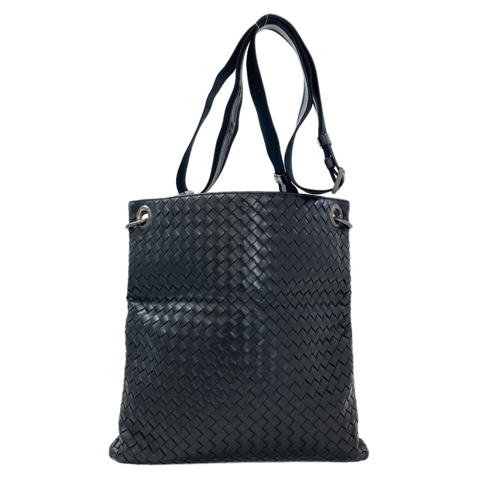Bottega Veneta Shoulder Bag Leather: Bottega Veneta Shoulder Bag Leather Black Bottega Veneta shoulder bag made from high-quality calfskin leather, featuring the iconic Intrecciato woven design. With adjustable strap lengths and a