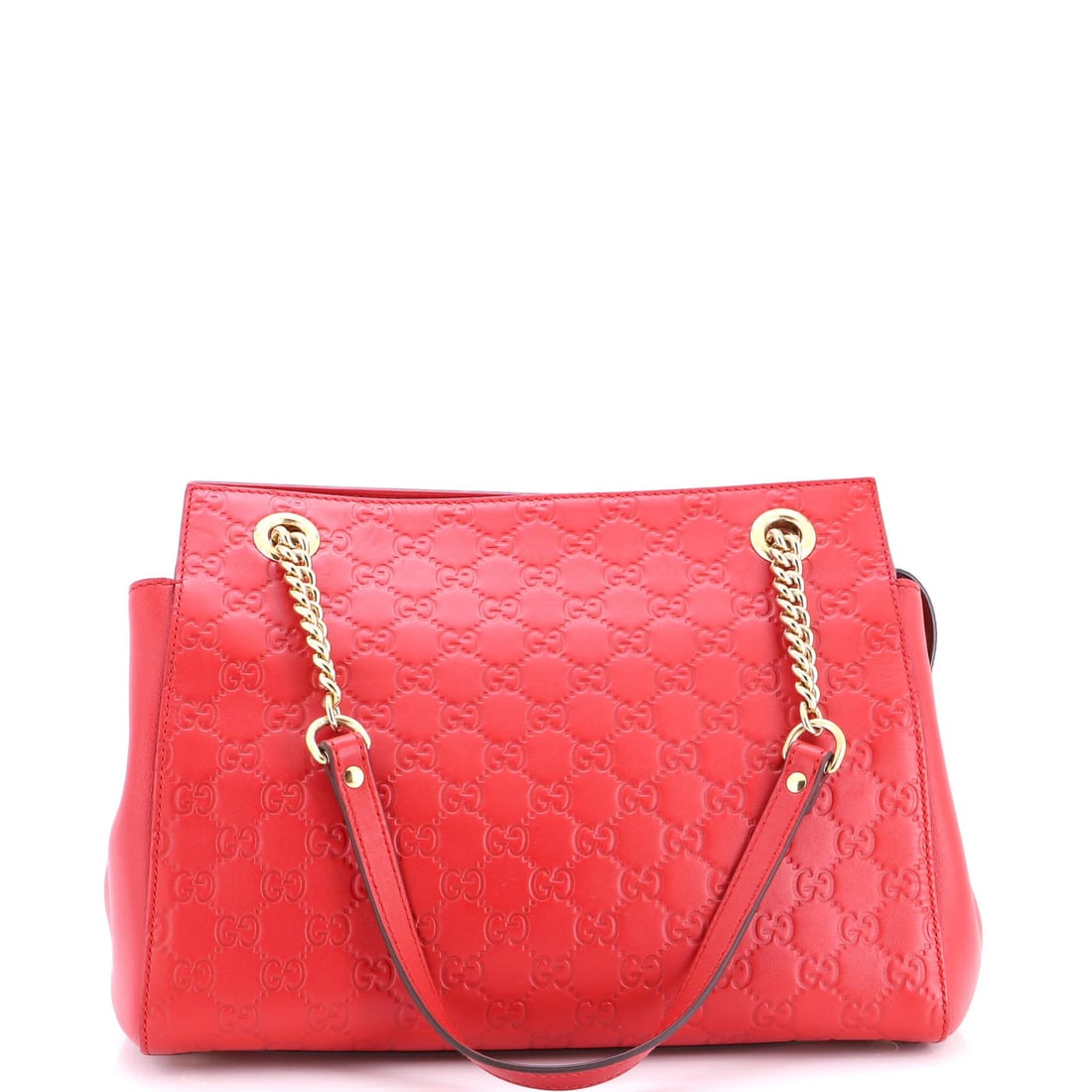 Gucci Soft Signature Shoulder Bag Guccissima Leather Medium: Gucci Soft Signature Shoulder Bag Guccissima Leather Medium Soft Signature Shoulder Bag in striking red Guccissima leather, featuring a medium size with gold hardware and neutral interior. This pre-ow