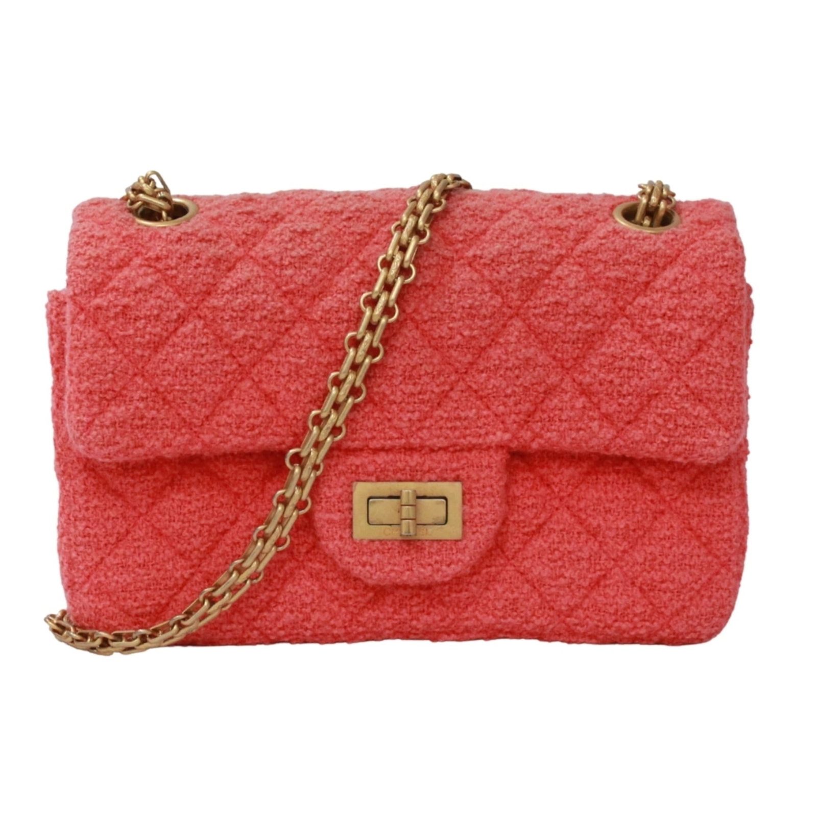 Tweed Chanel Bag Shoulder: Tweed Chanel Bag Shoulder Tweed Chanel Bag Shoulder - A stylish and elegant shoulder bag made from high-quality tweed, featuring a soft pink color. Measuring 13cm x 20cm x 8cm, this compact bag is per