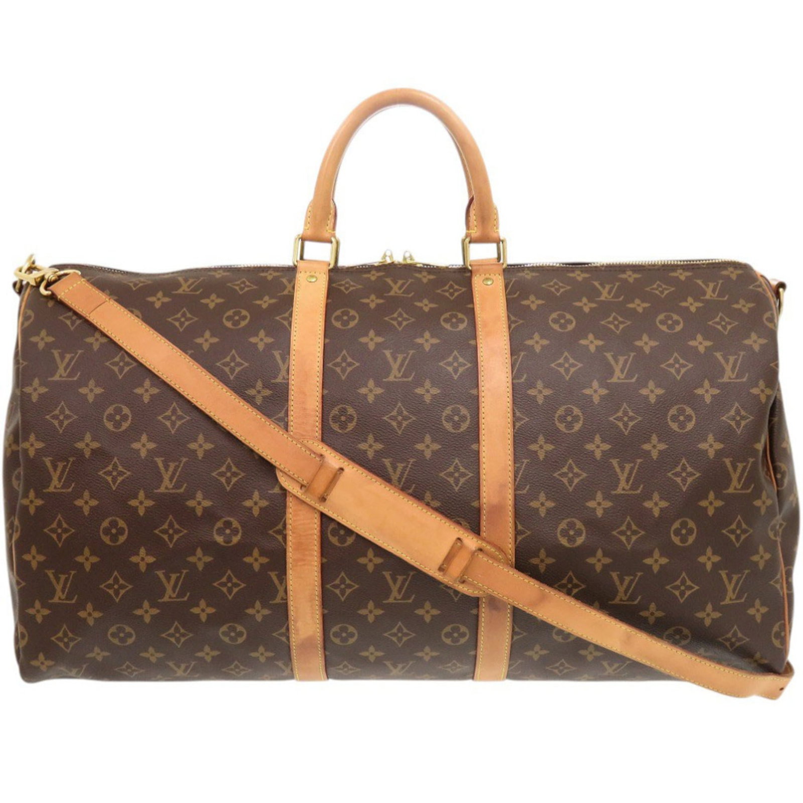 Boston Louis Vuitton Monogram Bag: Boston Louis Vuitton Monogram Bag Brown Monogram Louis Vuitton Boston Bag, 29cm x 55cm x 25cm. This classic bag features the iconic monogram pattern in brown, a timeless design element that adds