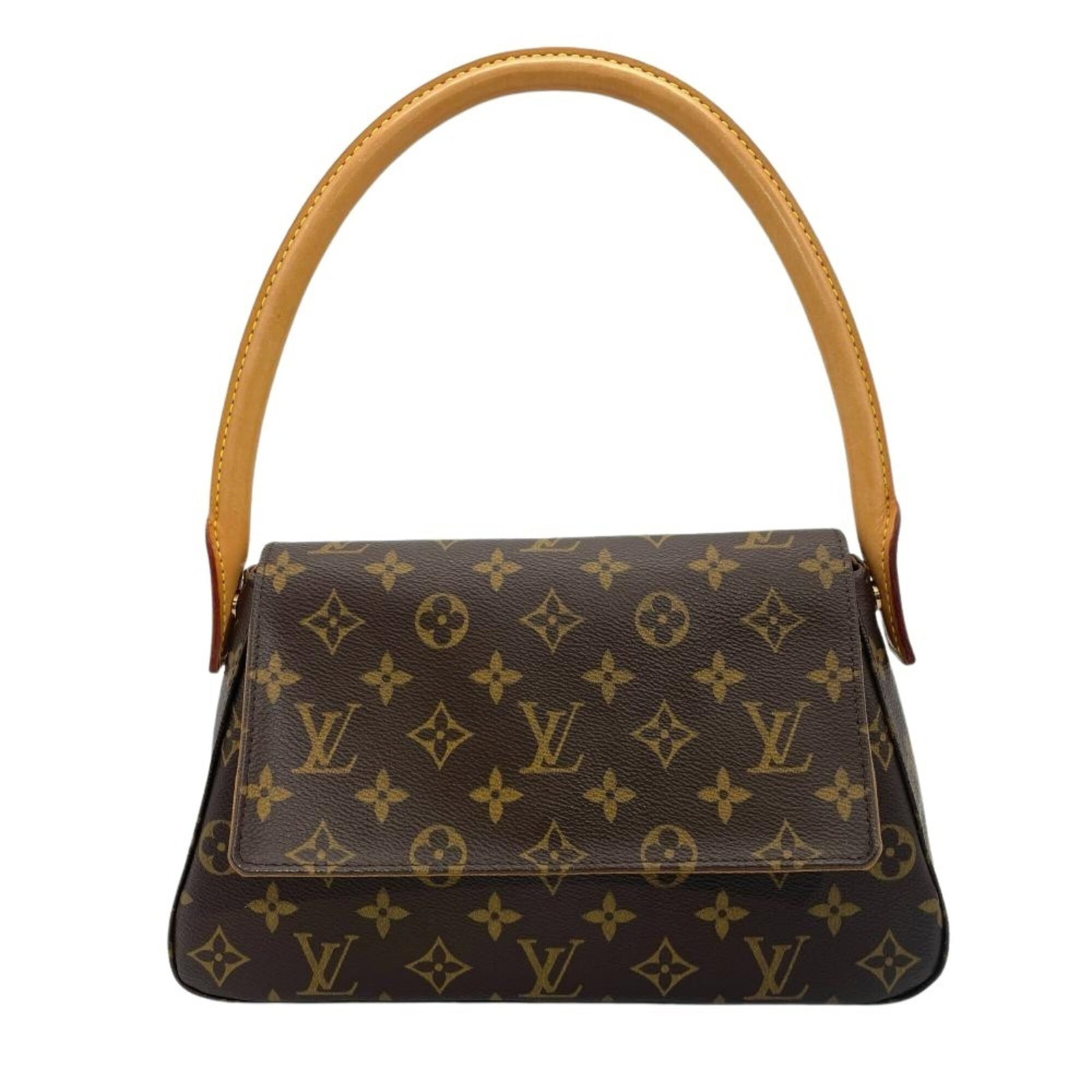 Shoulder Bag Monogram Canvas by Louis Vuitton: Shoulder Bag Monogram Canvas by Louis Vuitton Monogram canvas in brown, a classic design from Louis Vuitton's shoulder bag collection. This M51147 style features a timeless combination of