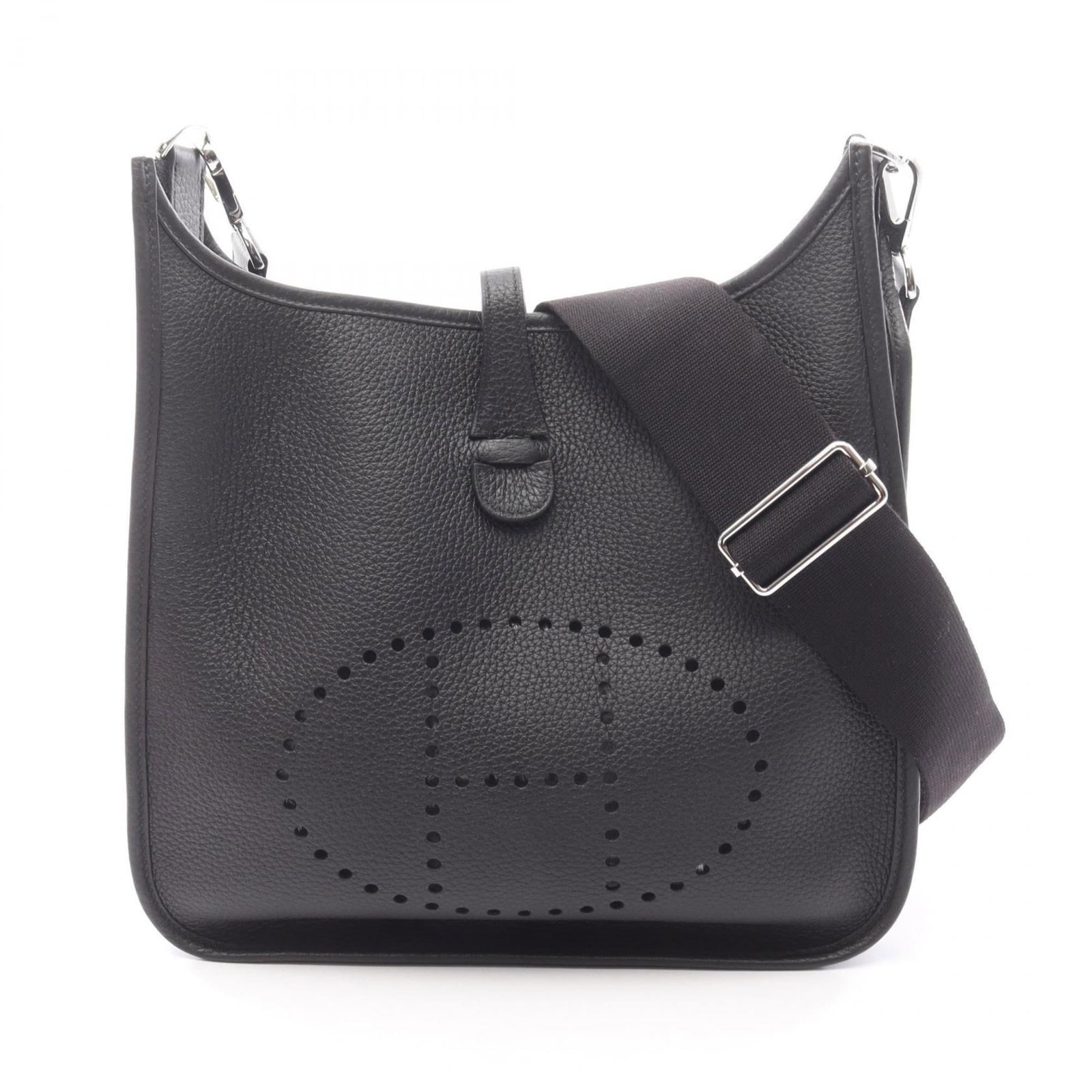 Clemence Taurillon Leather Shoulder Bag Hermes: Clemence Taurillon Leather Shoulder Bag Hermes Taurillon clemence leather, a signature Herm?s material, adorns this sleek black shoulder bag. Measuring 26.5cm x 28cm x 7cm, it offers a compact and