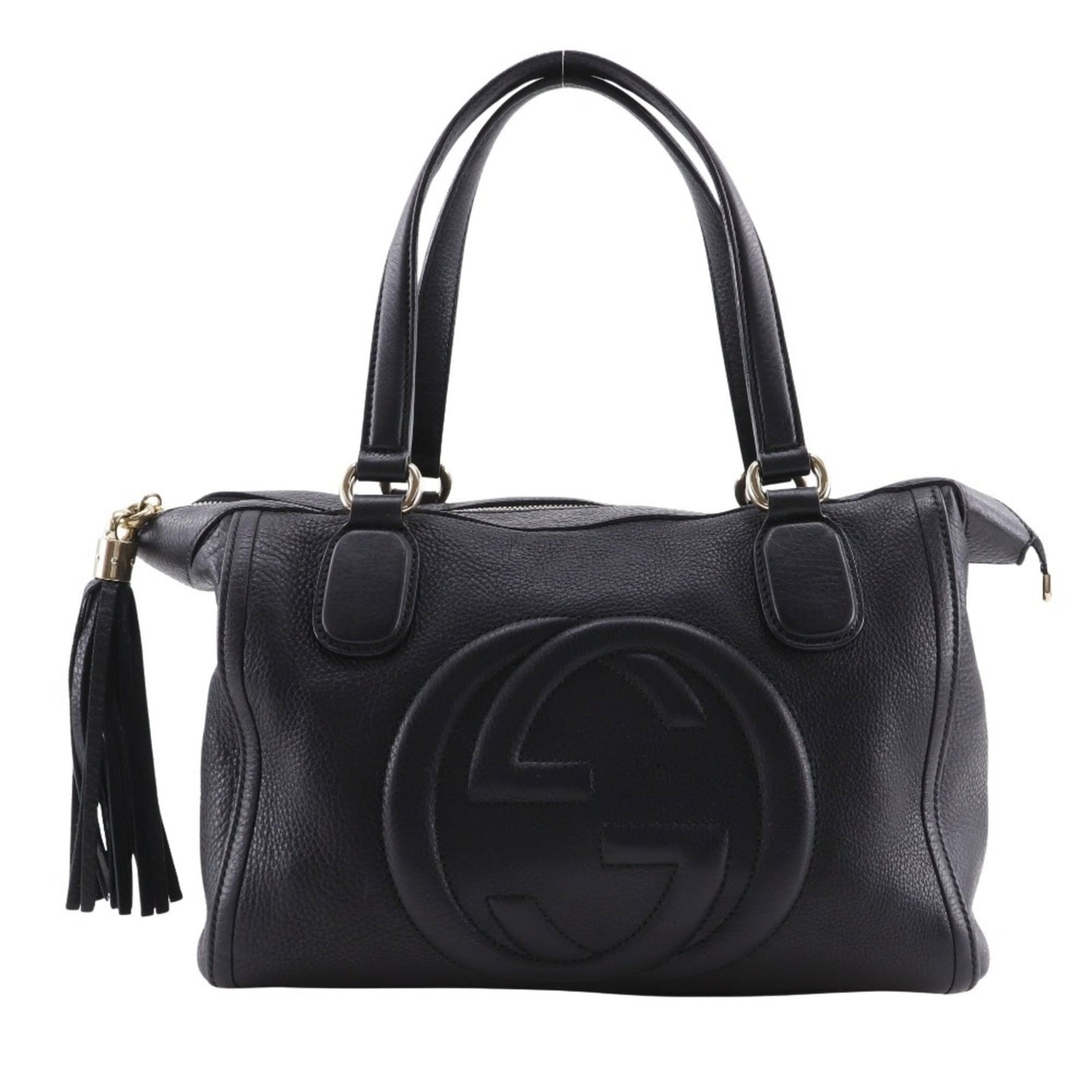 Gucci Handbag Leather: Gucci Handbag Leather Gucci Handbag Leather features high-quality leather construction, with a classic design and timeless style. The Soho collection boasts a sophisticated look that exudes luxury, wh