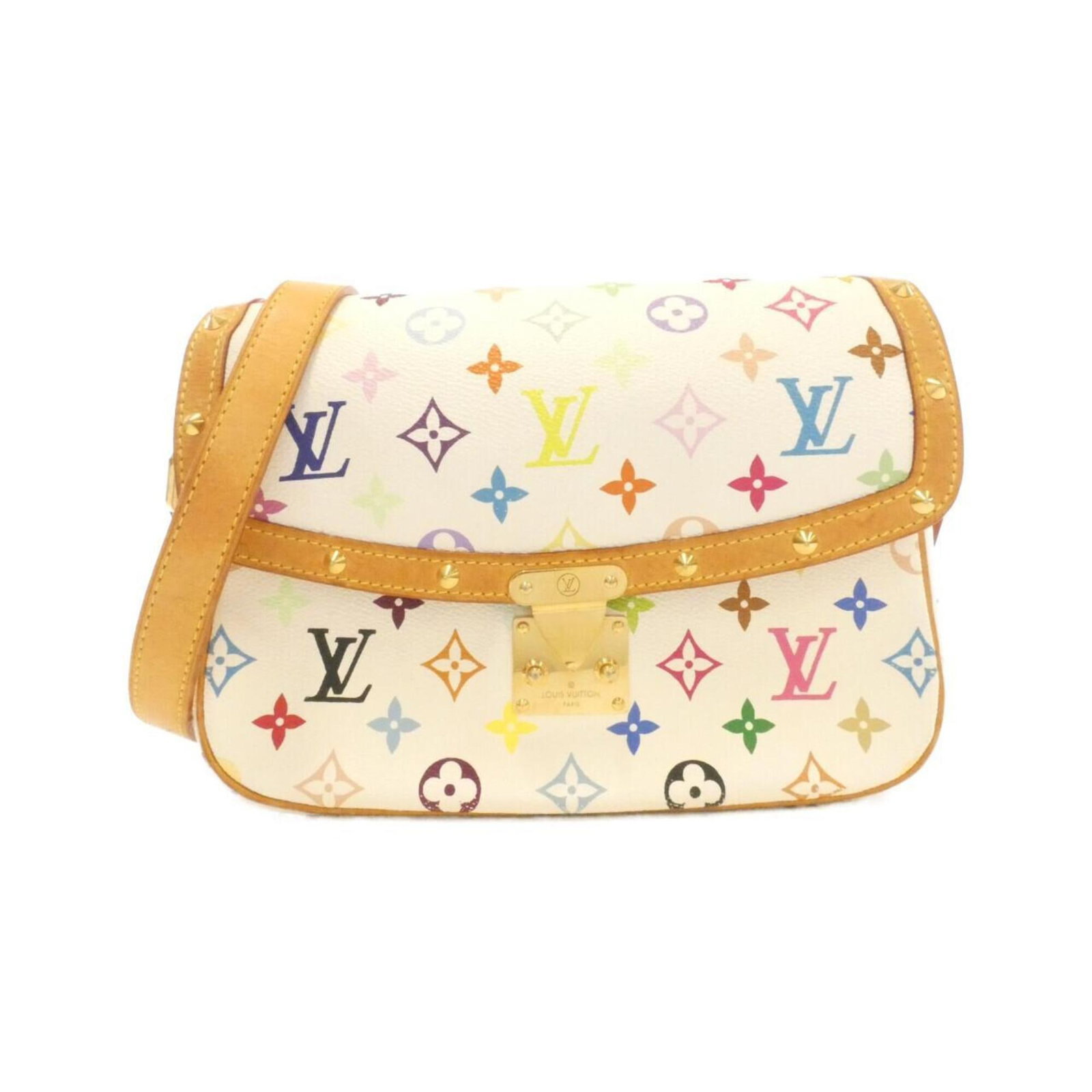 Shoulder bag coated canvas by Louis Vuitton: Shoulder bag coated canvas by Louis Vuitton Coated canvas by Louis Vuitton, featuring a sleek white design. This shoulder bag boasts a classic style and durable construction, making it a versatile