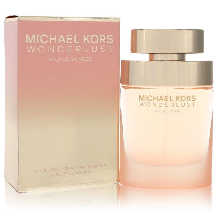 Michael Kors Wonderlust Eau De Voyage by Michael Kors Eau De Parfum Spray 3.4 oz: Michael Kors Wonderlust Eau De Voyage by Michael Kors Eau De Parfum Spray 3.4 oz Michael Kors Wonderlust Eau De Voyage by Michael Kors Eau De Parfum Spray 3.4 oz is a fresh and citrusy white floral wo