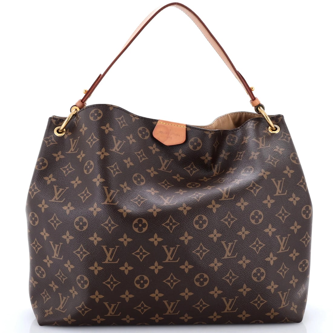 Handbag Monogram Canvas Louis Vuitton MM Delightful: Handbag Monogram Canvas Louis Vuitton MM Delightful Canvas Coated Louis Vuitton MM Delightful handbag in brown exterior with gold hardware, featuring the iconic monogram pattern. The bag boasts a clas