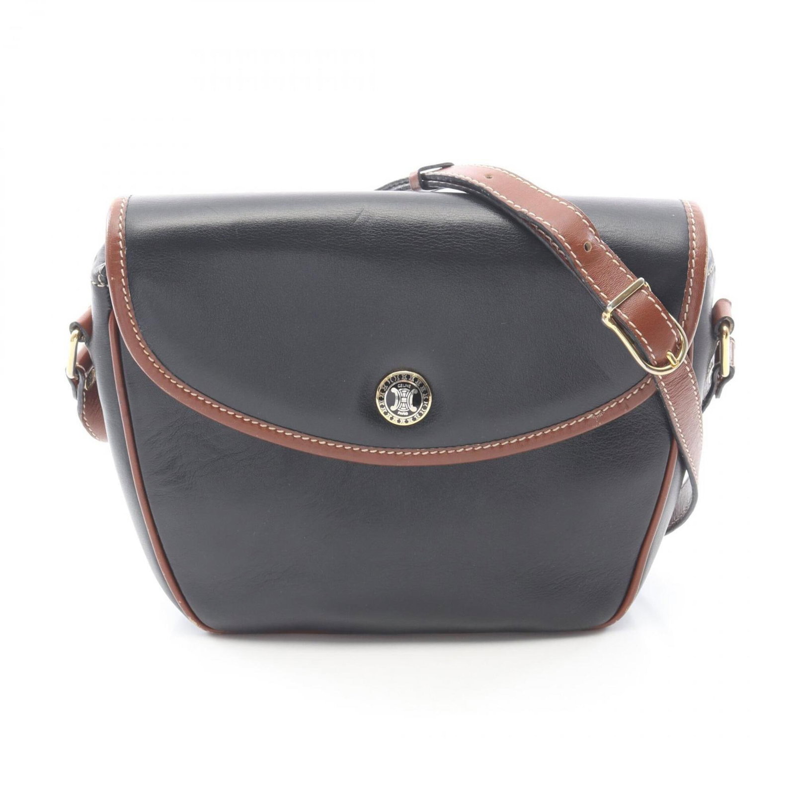 Celine Handbag Shoulder Bag Leather: Celine Handbag Shoulder Bag Leather This Celine handbag shoulder bag features high-quality leather in black and brown, with precise dimensions measuring 18cm x 17cm x 6cm. Its sleek design makes it a