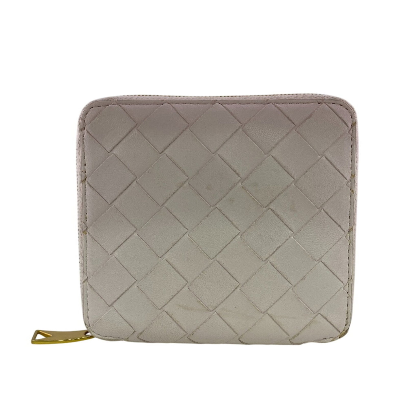 Long Bill Wallet Leather Bi Fold Bottega: Long Bill Wallet Leather Bi Fold Bottega Pink leather long bill wallet with bi-fold design, measuring 11cm x 12cm. This Bottega Veneta wallet features high-quality leather construction and a signature