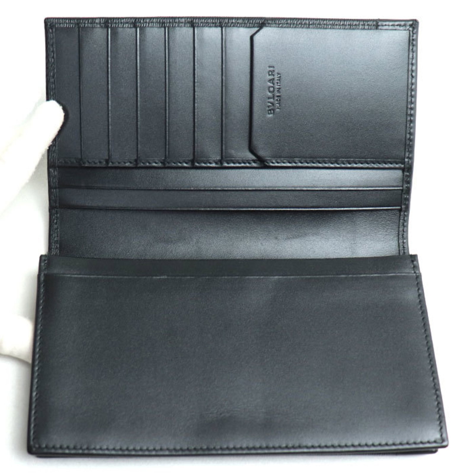 Long Bi fold Wallet Leather - 3