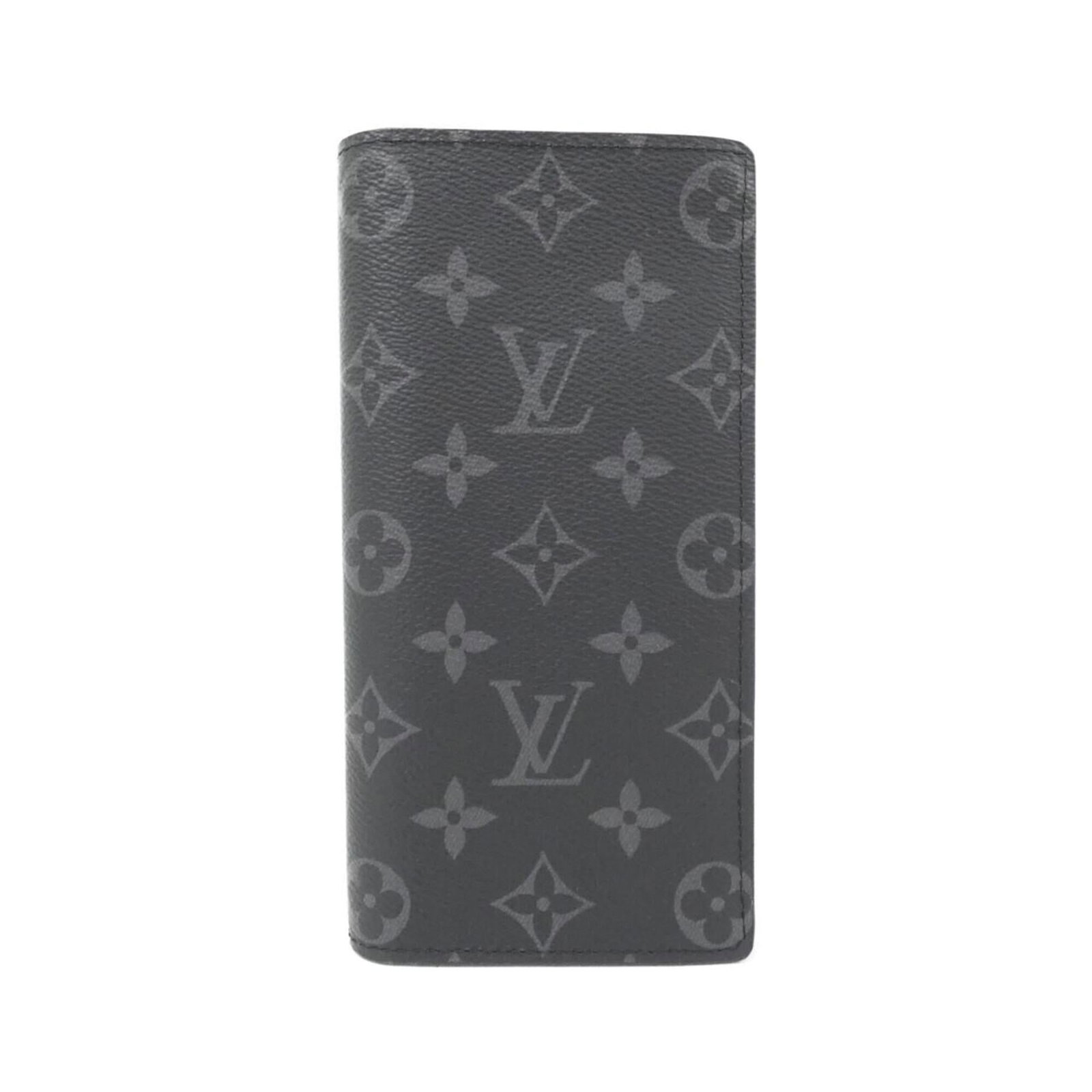 Canvas wallet bi-fold coated long Louis Vuitton: Canvas wallet bi-fold coated long Louis Vuitton Coated canvas construction provides durability and style. The black color and bi-fold design make for a sleek, everyday carry option. Measuring 19cm x