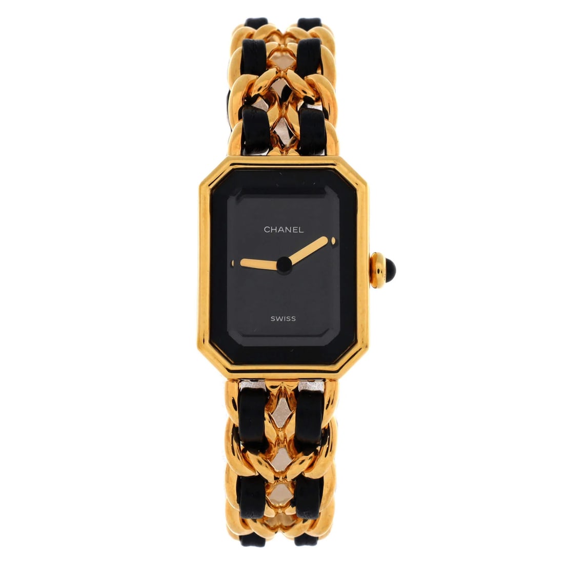 Metal Quartz Plated Watch Leather Chanel 20: Metal Quartz Plated Watch Leather Chanel 20 Metal Quartz Plated Watch Leather Chanel 20 features a plated metal and leather design, with a black leather band and a case size of 20mm. The watch