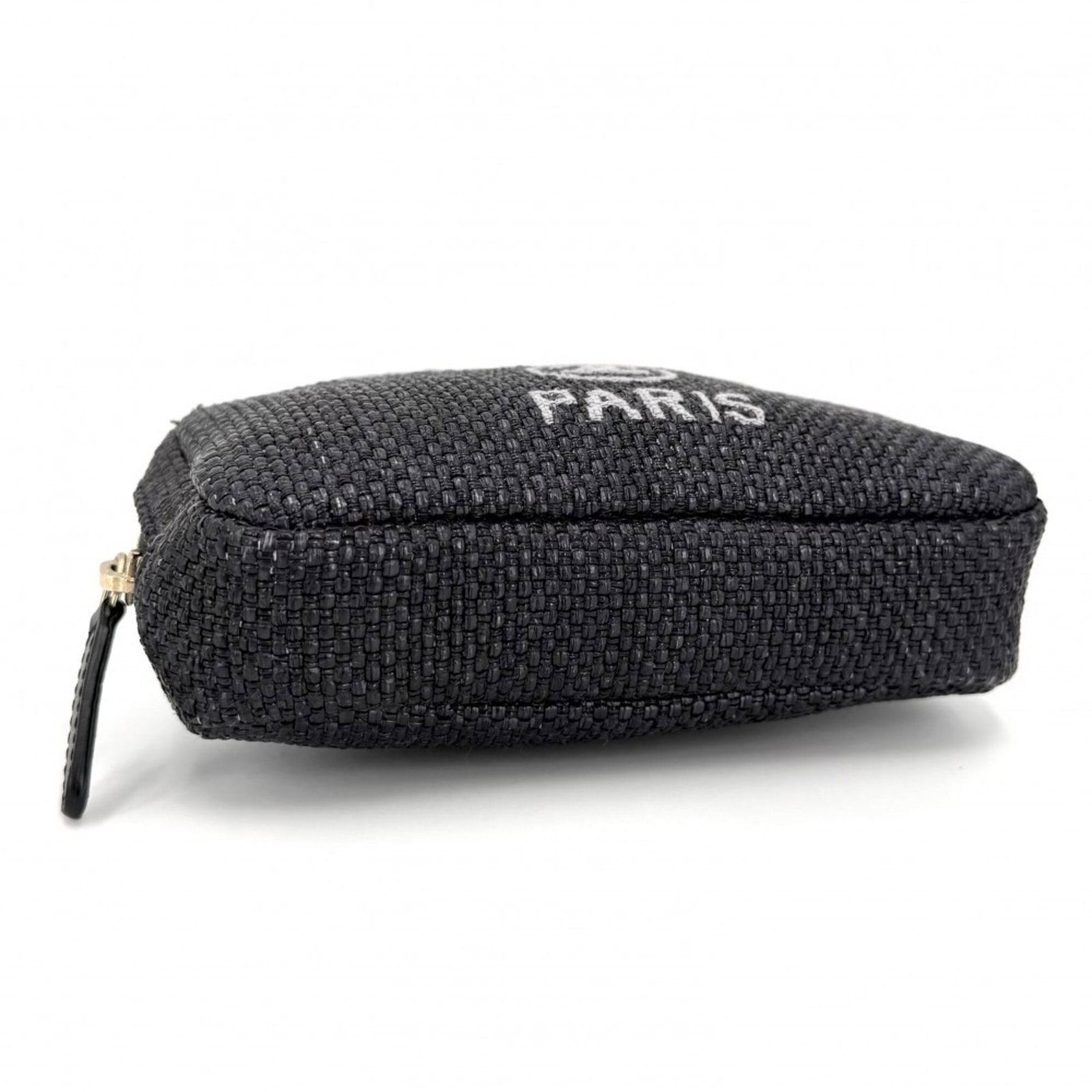 Raffia Leather Chanel Pouch - 3
