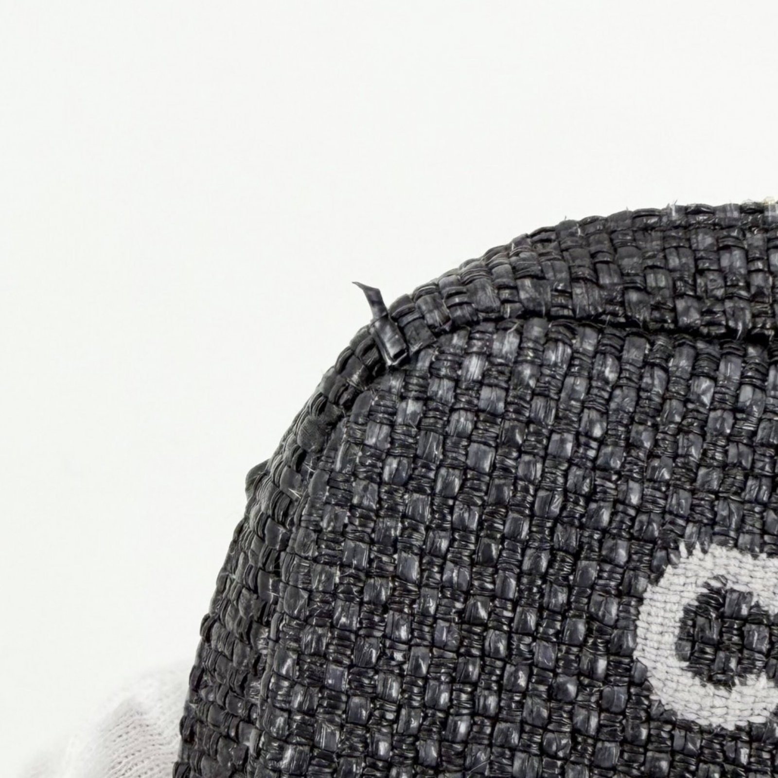 Raffia Leather Chanel Pouch - 6