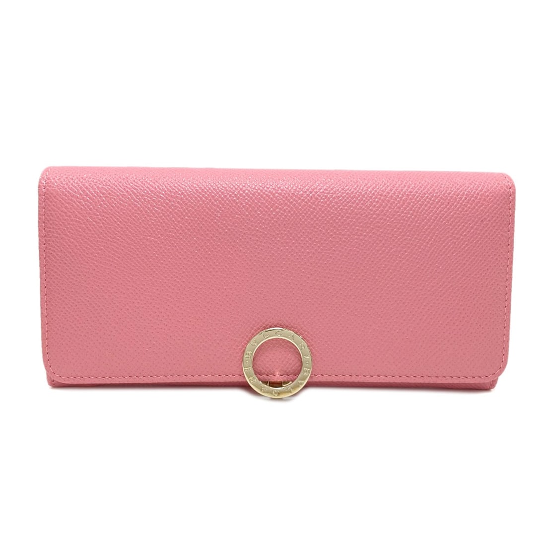 Long Wallet Leather With Coin Pocket By Bvlgari: Long Wallet Leather With Coin Pocket By Bvlgari Pink leather long wallet with coin pocket by BVLGARI. This stylish accessory features a classic design with a signature touch, making it a versatile