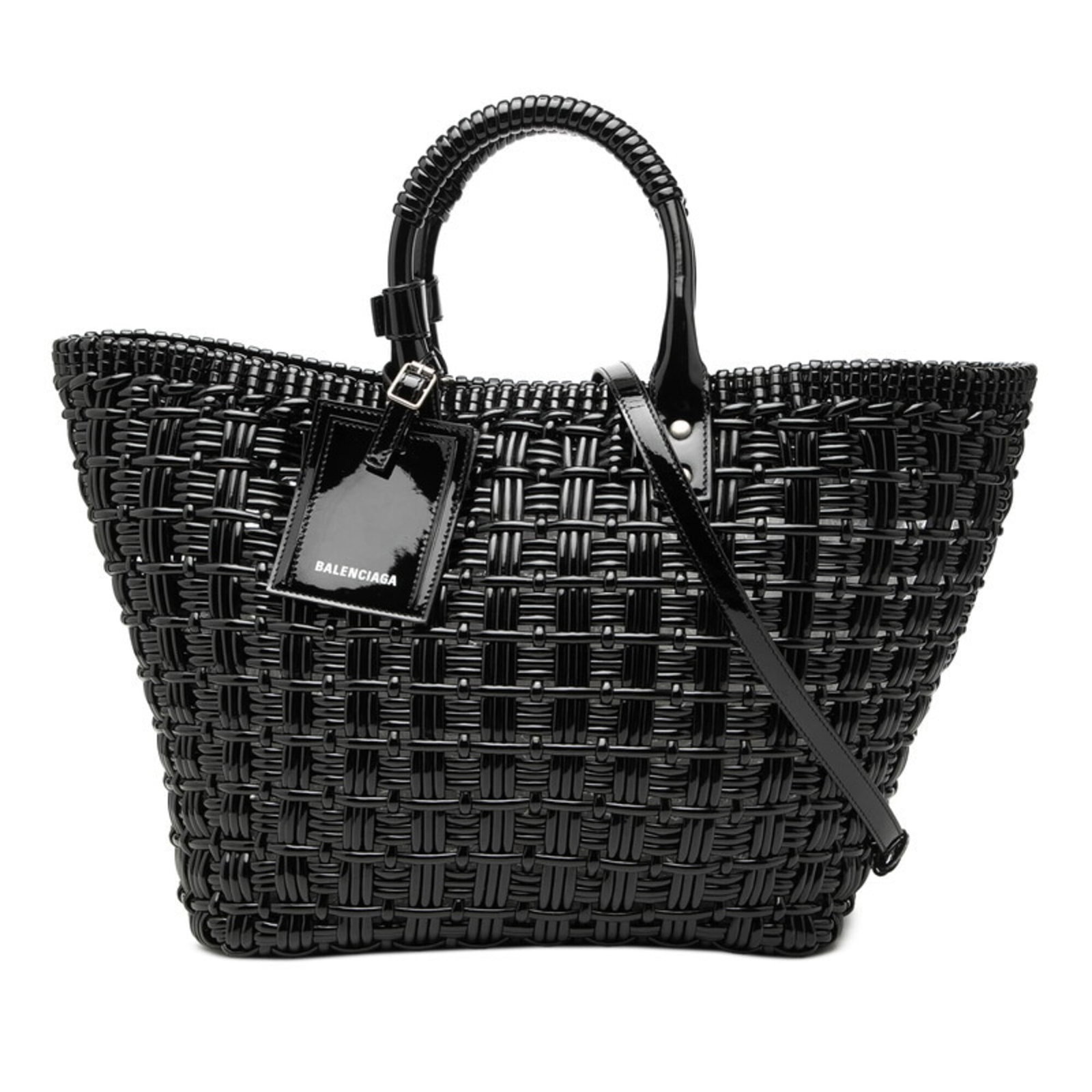 Balenciaga Shoulder Bag Tote Bag Leather: Balenciaga Shoulder Bag Tote Bag Leather Black leather Balenciaga shoulder bag tote with classic design and elegant lines. Made from high-quality leather, this bag features a timeless look that suits
