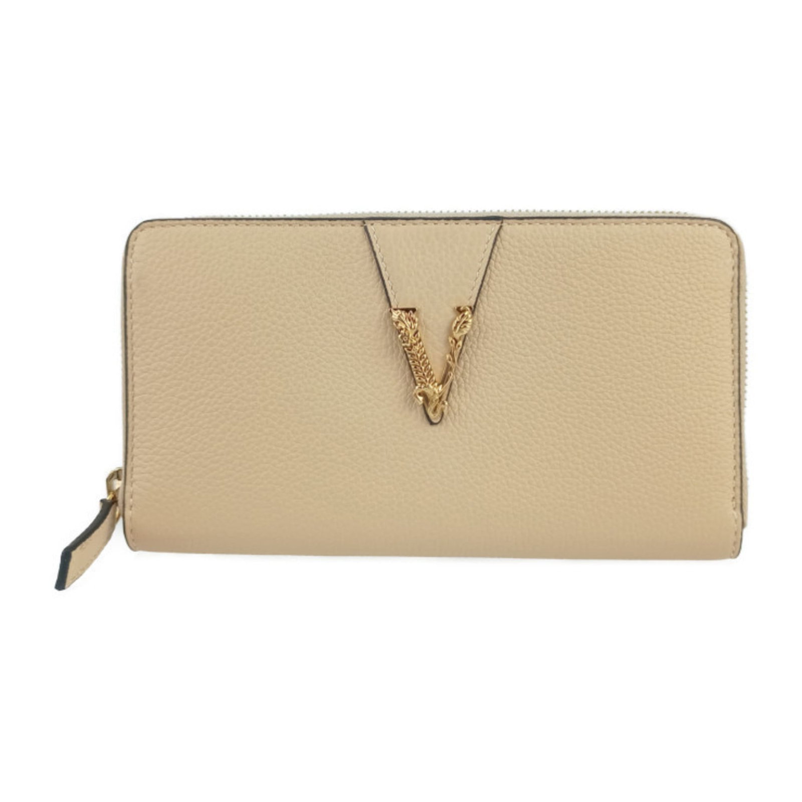 Leather Wallet Bi Fold Versace: Leather Wallet Bi Fold Versace The Versace Leather Wallet Bi Fold boasts sleek, beige leather construction with precise measurements at 11cm x 19.5cm x 2cm. This stylish wallet comes complete with a