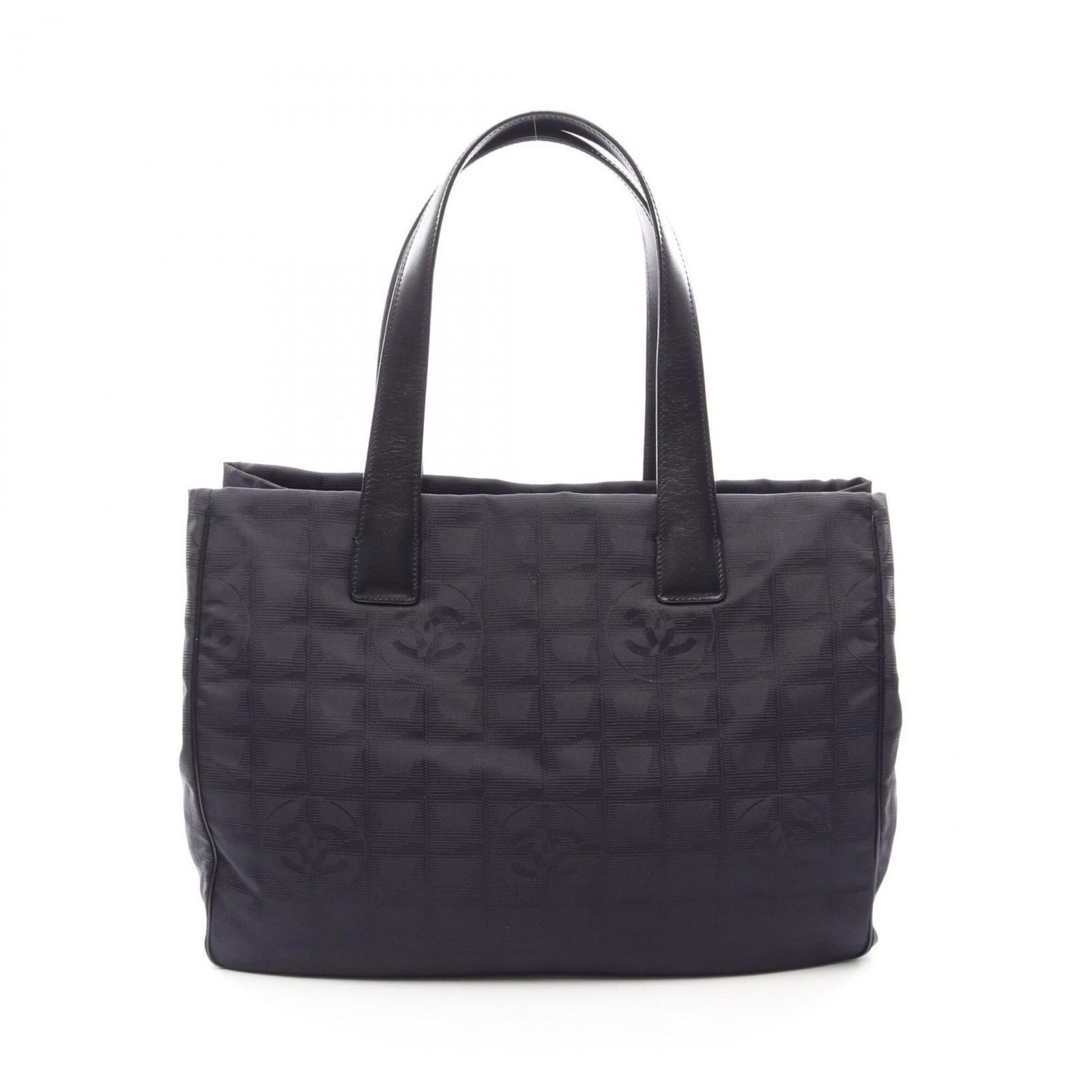 Chanel Handbag Tote Bag Nylon Canvas Leather: Chanel Handbag Tote Bag Nylon Canvas Leather Black Chanel MPN A15991 nylon canvas and leather tote bag, measuring 25cm x 34cm x 14.5cm, features a classic design with a durable nylon canvas exterior