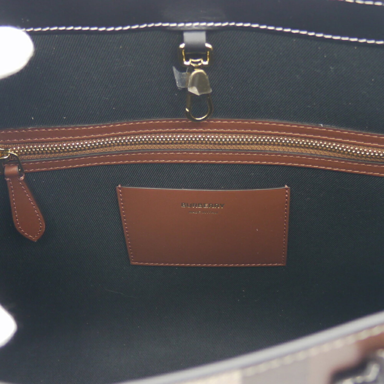 Elastane Cotton Polyester Bag Tote Burberry - 7