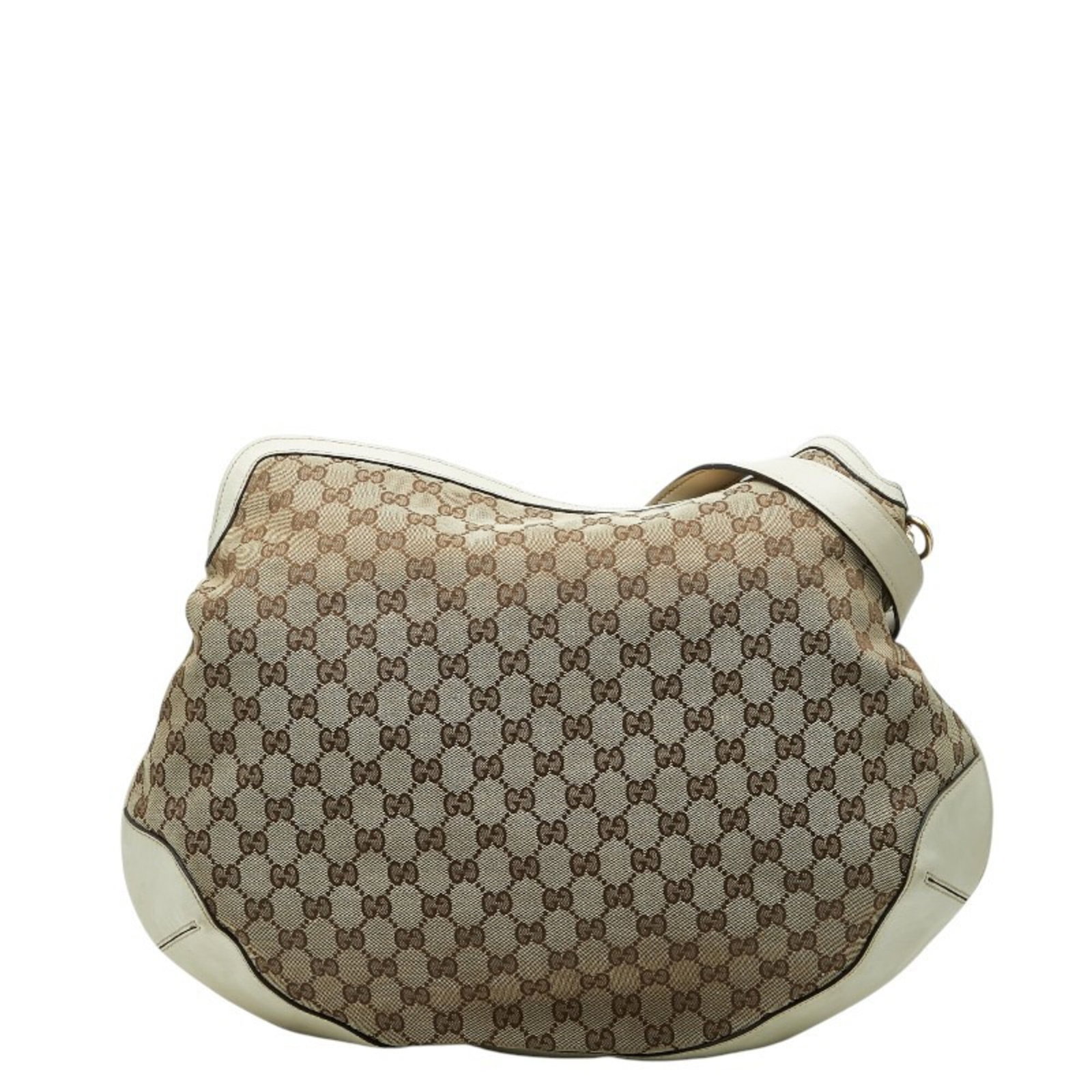 Shoulder Bag Gucci Ivory: Shoulder Bag Gucci Ivory This Gucci shoulder bag features an ivory color with a beige tone, making it a unique and elegant accessory. Measuring 40cm x 47cm / 15.74'' x 18.5'', the bag's size is suitab