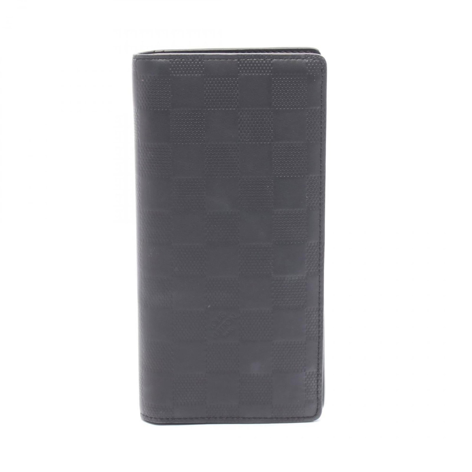 Louis Vuitton Long Wallet (Bi-Fold) Damier Infini: Louis Vuitton Long Wallet (Bi-Fold) Damier Infini Black, Infini, and Onyx Damier Infini details make this Louis Vuitton bi-fold wallet stand out. The classic design features a timeless combination of