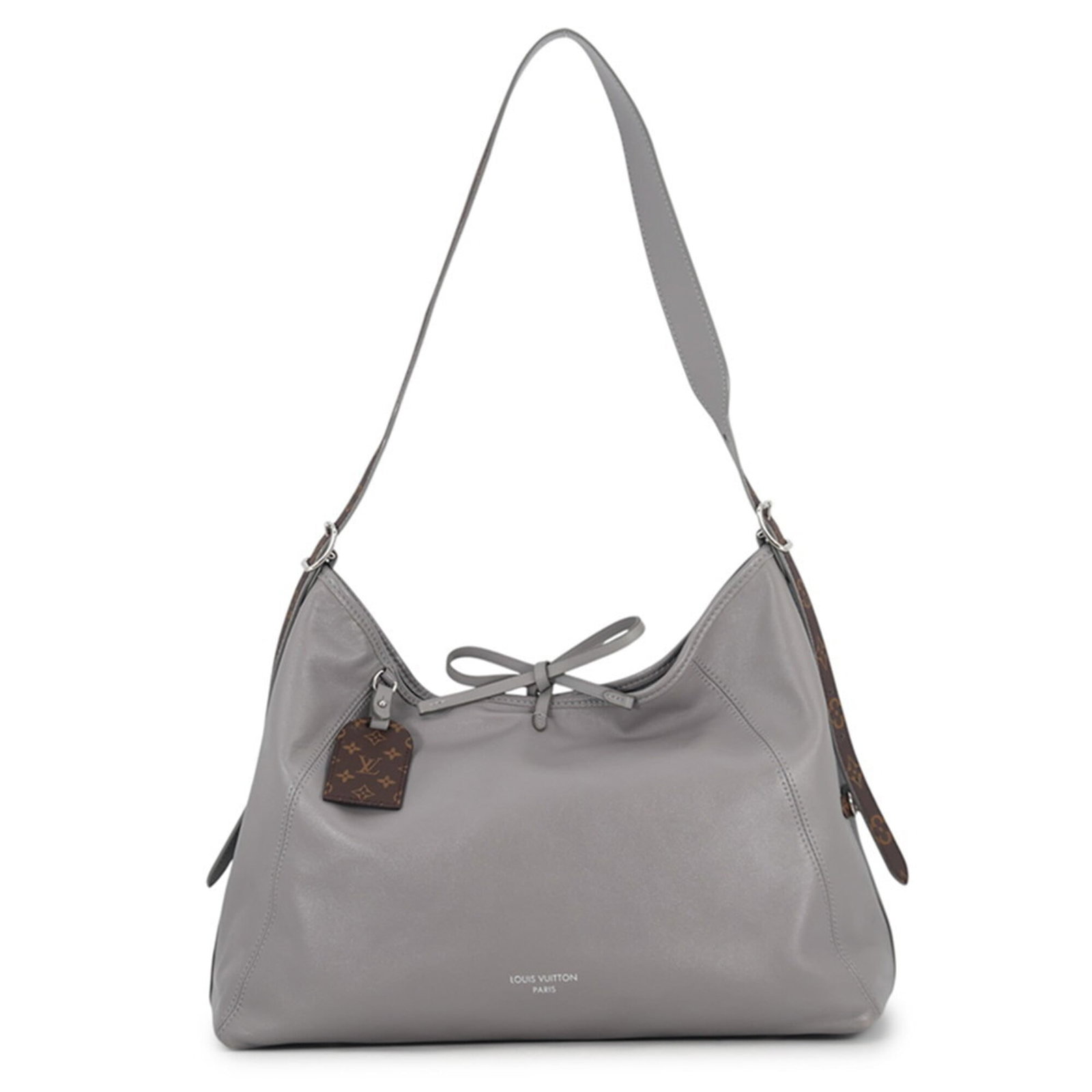 Handbag Pouch Louis Vuitton Shoulder Bag: Handbag Pouch Louis Vuitton Shoulder Bag Gray Louis Vuitton shoulder bag with classic design, measuring 28.5cm x 42cm x 16cm. This stylish pouch features a timeless look and durable construction, maki