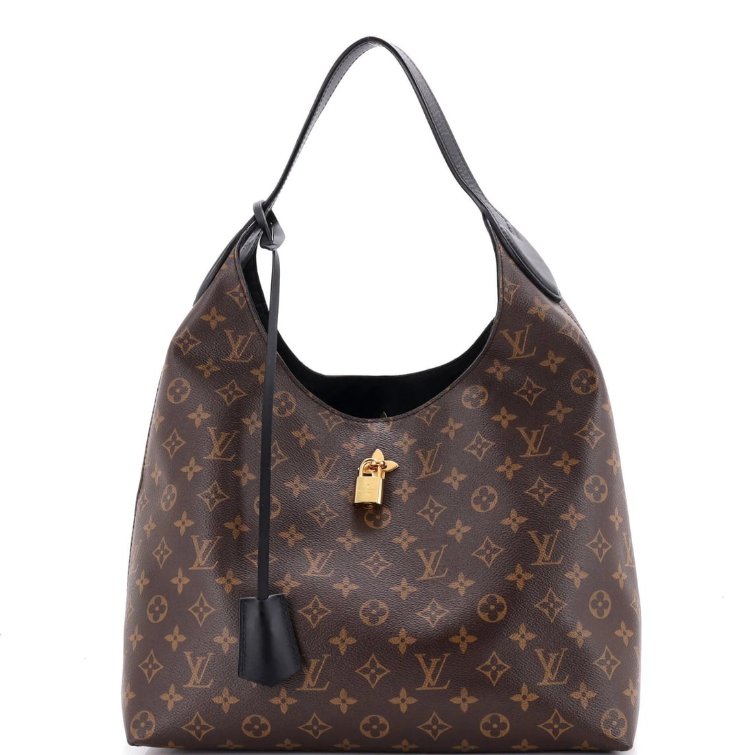 Hobo Monogram Canvas Leather with Louis Vuitton Flower: Hobo Monogram Canvas Leather with Louis Vuitton Flower Brown Hobo Monogram Canvas Leather with Louis Vuitton Flower, featuring the iconic monogram pattern and classic flower design. This stylish bag b