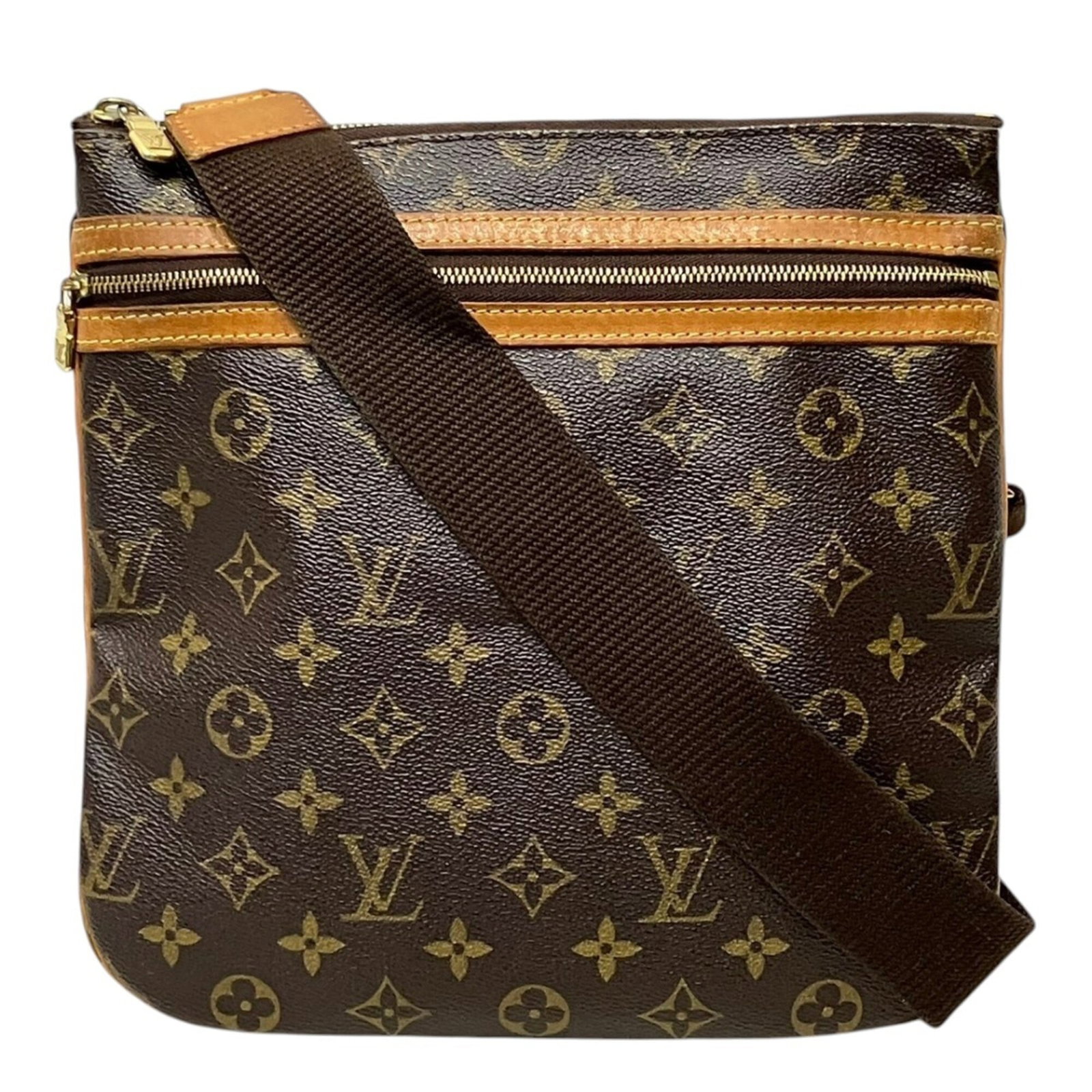 Coated Canvas Shoulder Bag Louis Vuitton: Coated Canvas Shoulder Bag Louis Vuitton Coated canvas shoulder bag with classic Louis Vuitton design, featuring brown color and durable construction. Made from high-quality coated canvas material, th