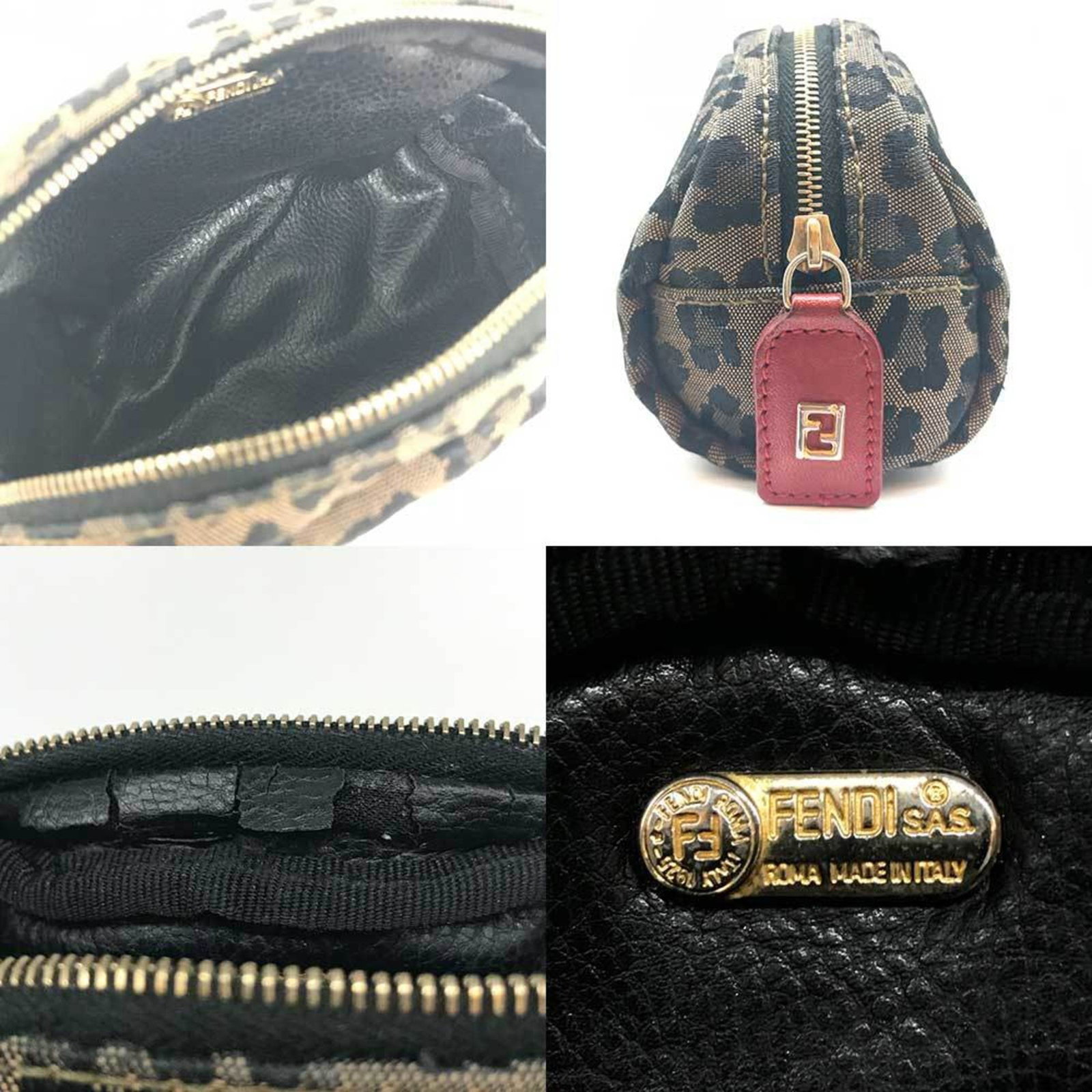 Canvas leather pouch by Fendi - 4