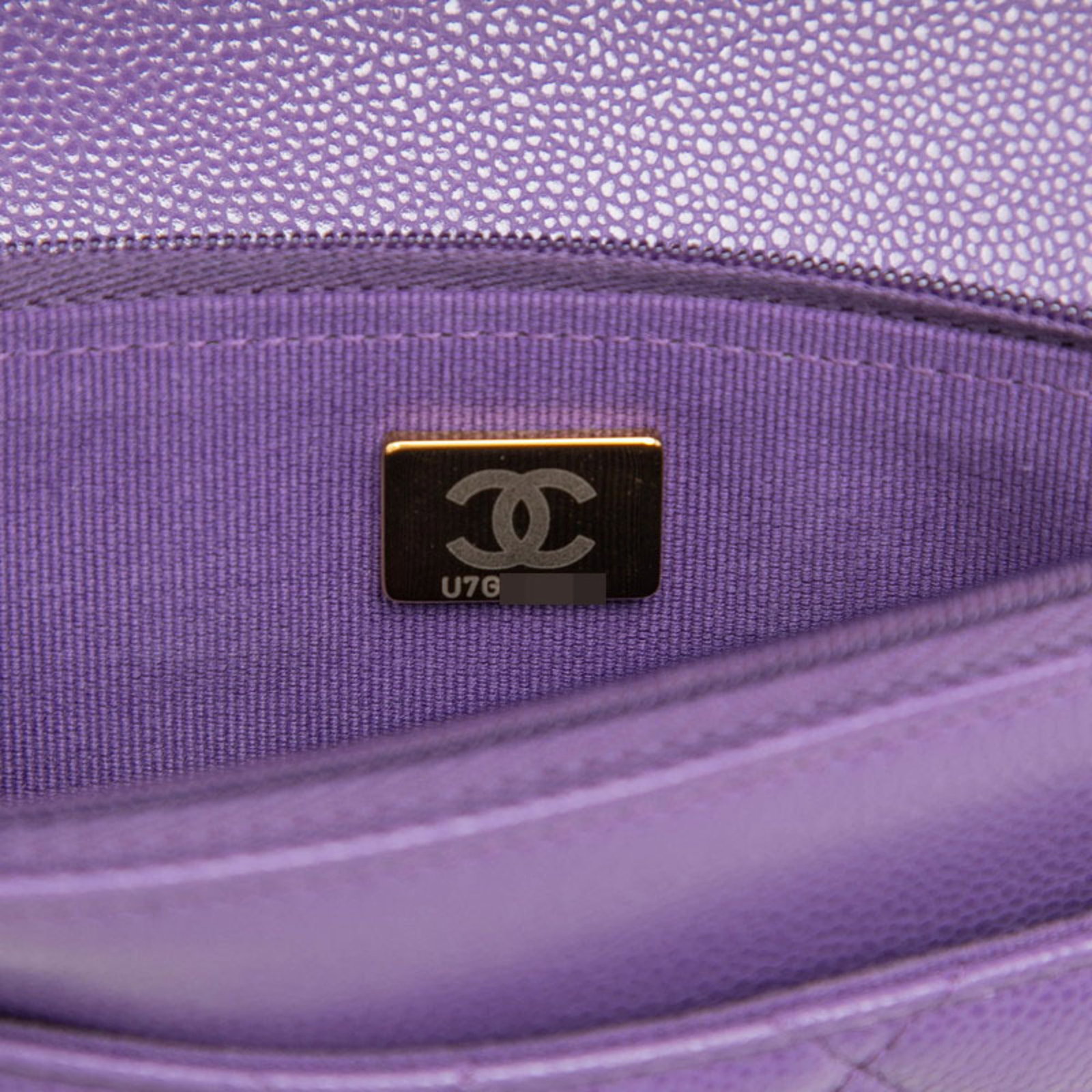Calfskin Grained Chanel Bag - 6