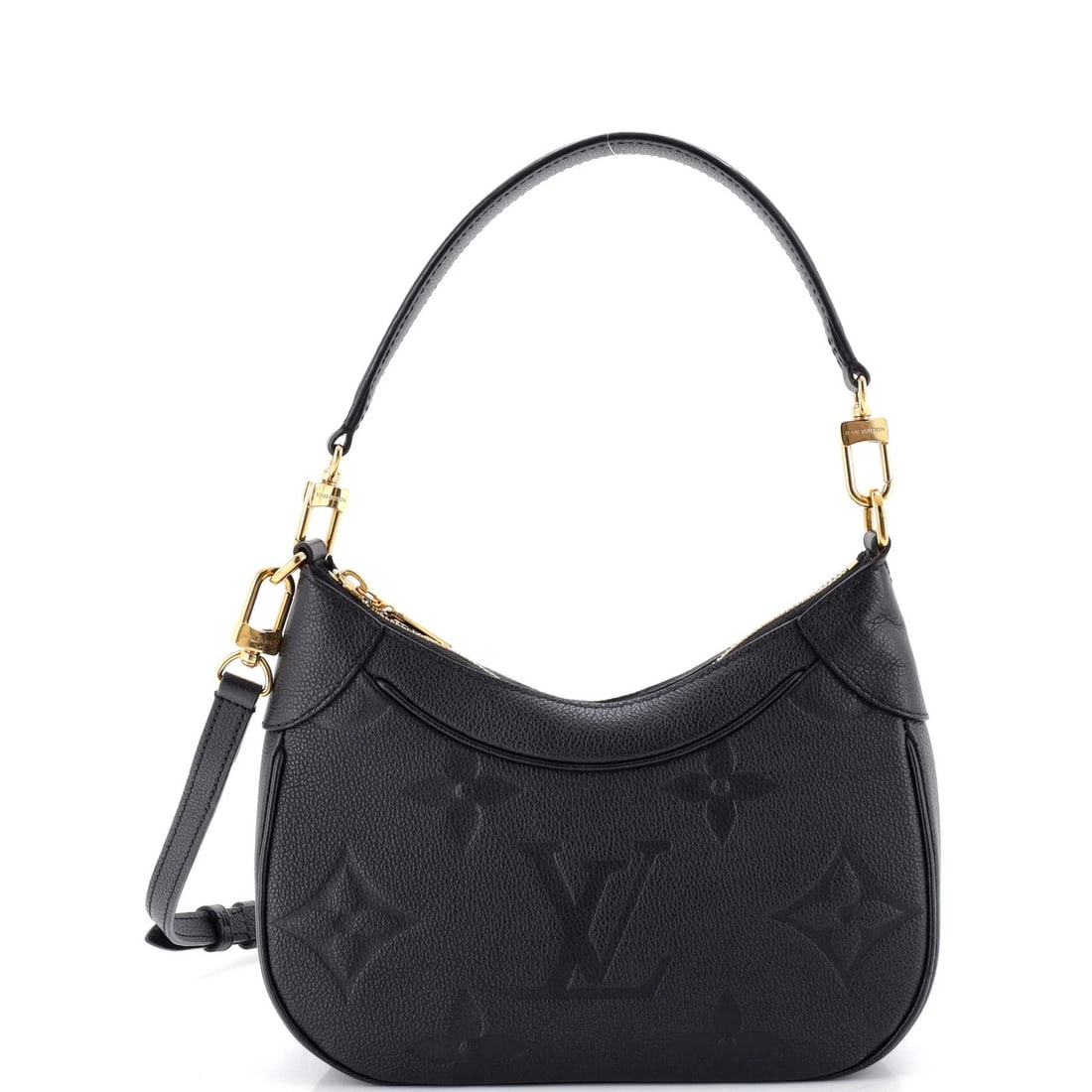 Handbag Monogram Louis Vuitton Empreinte Giant NM Bagatelle: Handbag Monogram Louis Vuitton Empreinte Giant NM Bagatelle Black Louis Vuitton Bagatelle NM Empreinte Giant Monogram Leather Handbag with gold hardware and microfiber interior. This classic shoulder