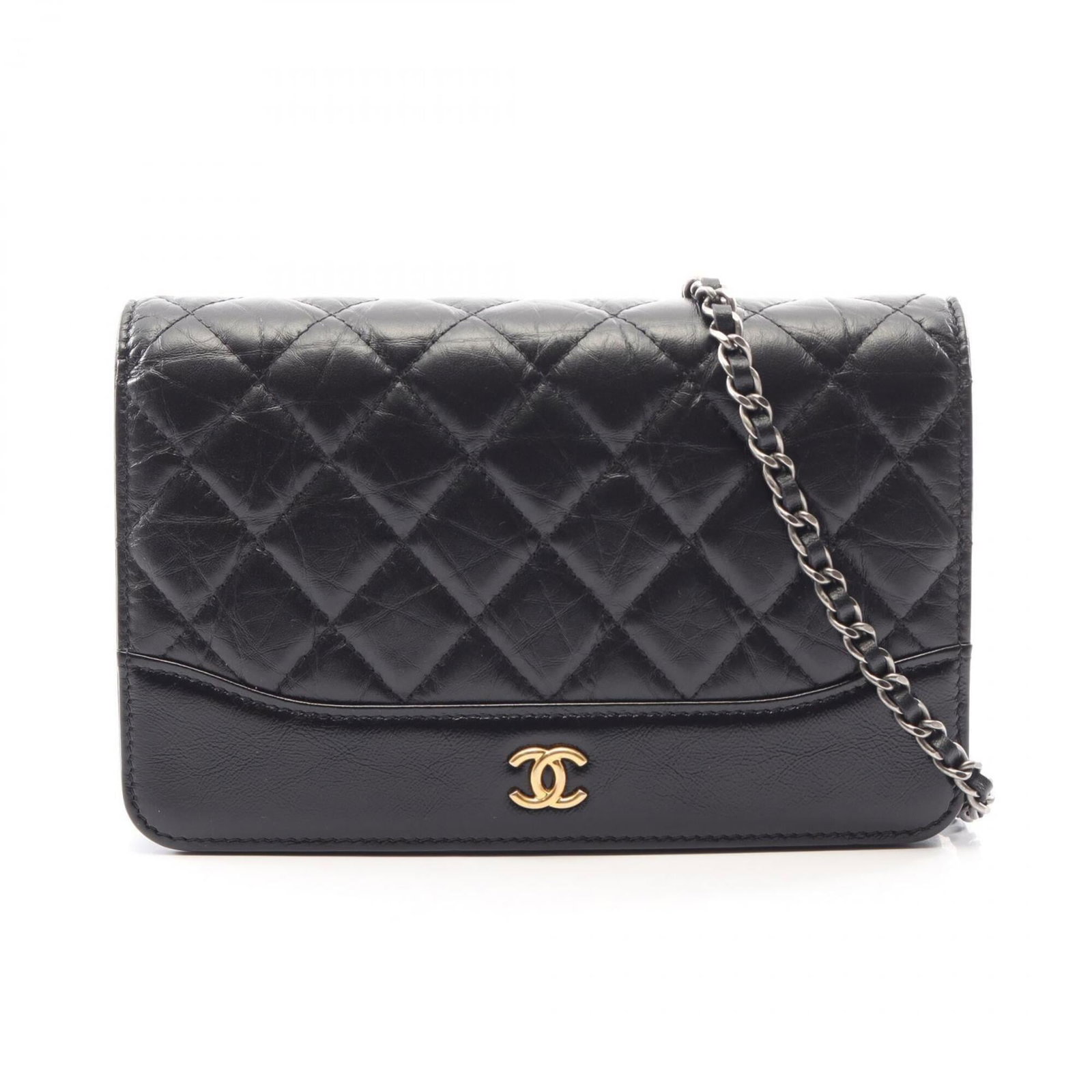 Chanel Handbag Shoulder Bag Leather: Chanel Handbag Shoulder Bag Leather Black Calfskin Leather Chanel Shoulder Bag, measuring 12cm x 19cm x 3cm. This sleek and sophisticated shoulder bag features high-quality leather construction,