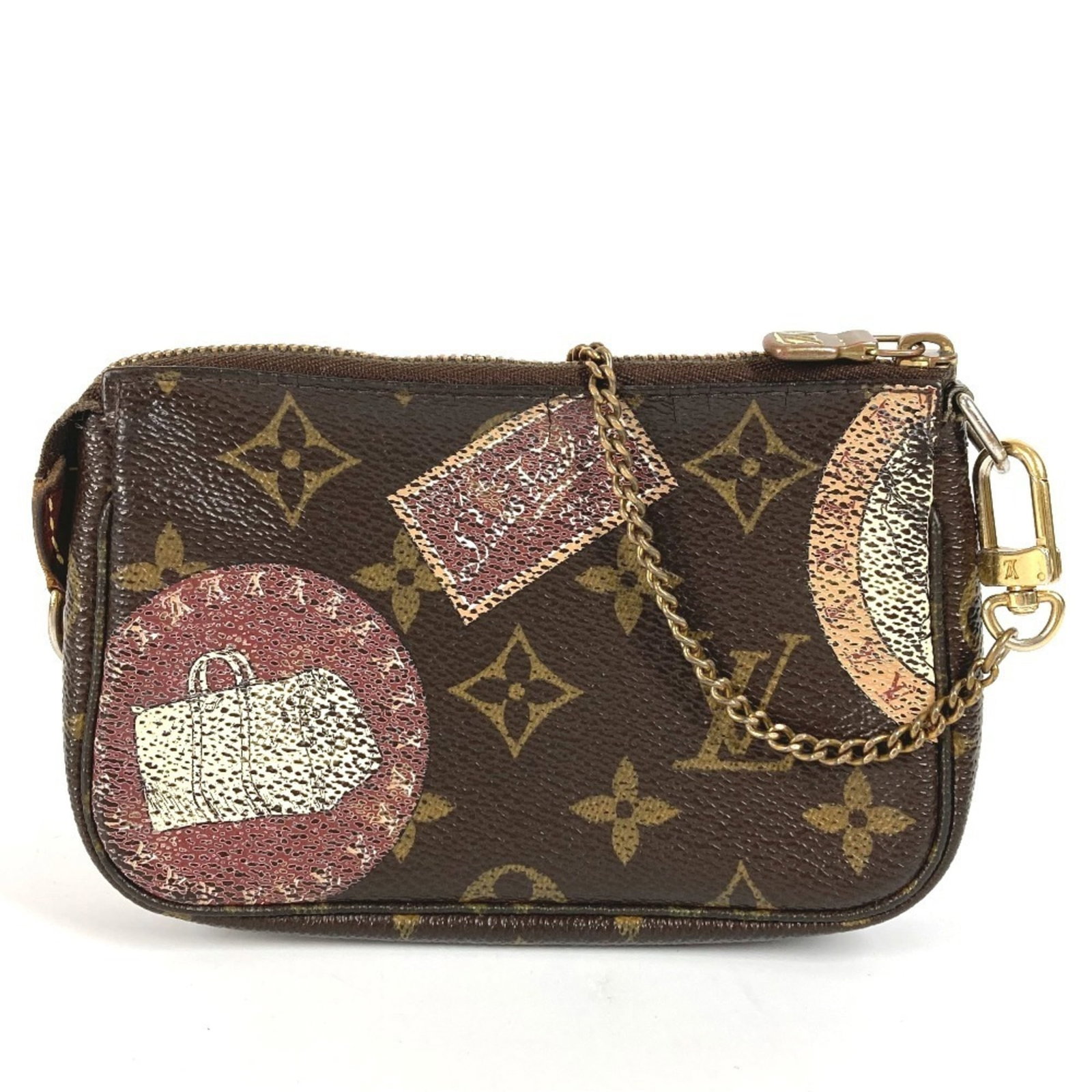 Louis Vuitton monogram pochette bag shoulder handbag: Louis Vuitton monogram pochette bag shoulder handbag The Louis Vuitton monogram pochette bag features the iconic brand's signature brown monogram pattern, crafted from high-quality materials. This