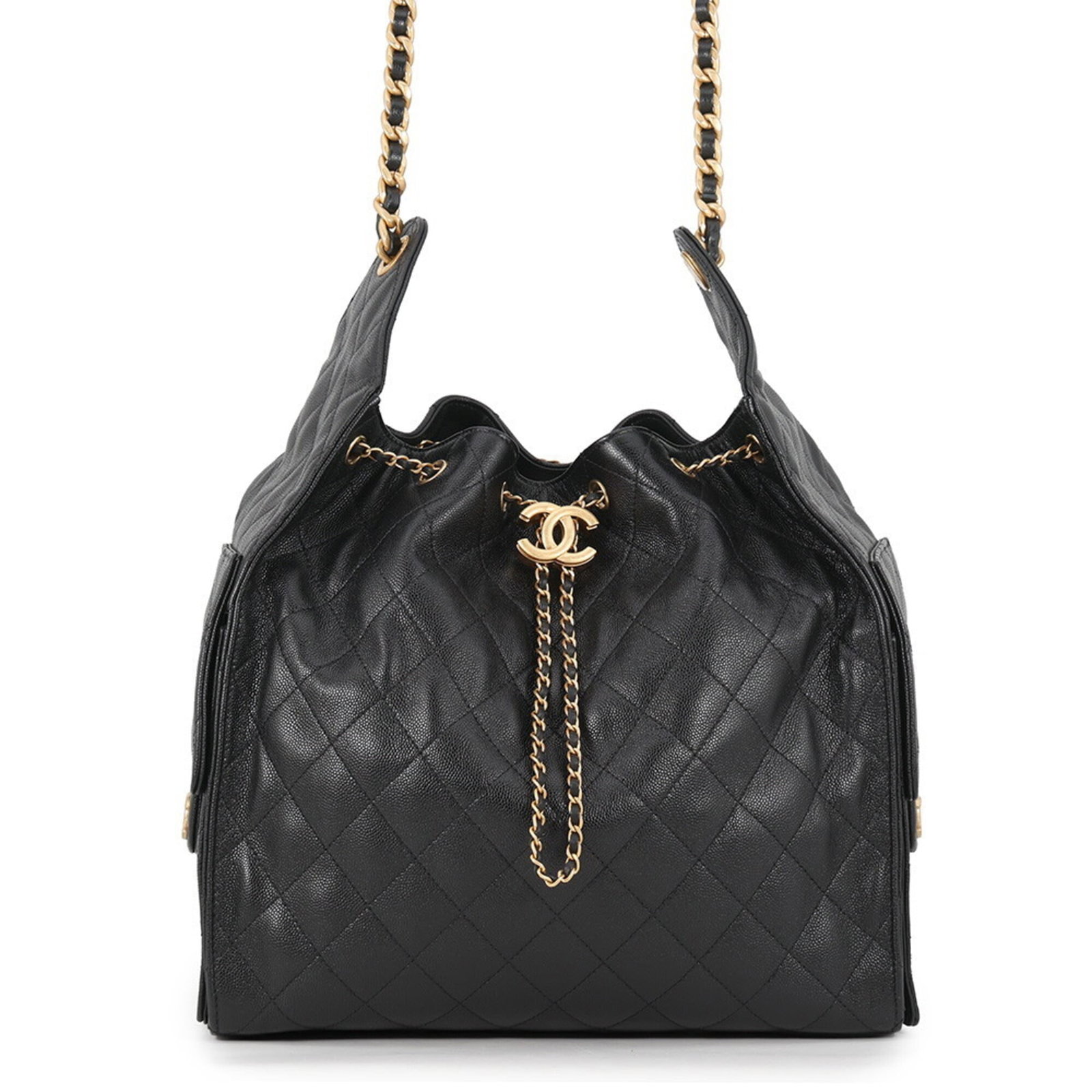 Calfskin handbag bag shoulder Chanel (1 of 13)