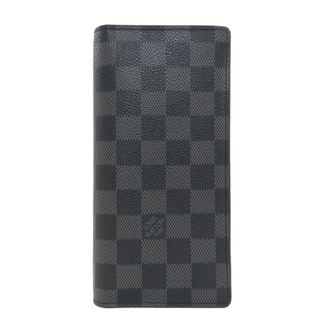 Louis Vuitton N62227 Portefeiulle Ron Long Wallet (No Coin Pocket): Louis Vuitton N62227 Portefeiulle Ron Long Wallet (No Coin Pocket) Gray Damier canvas Long wallet with no coin pocket, featuring the iconic LOUIS VUITTON style. This classic design showcases the