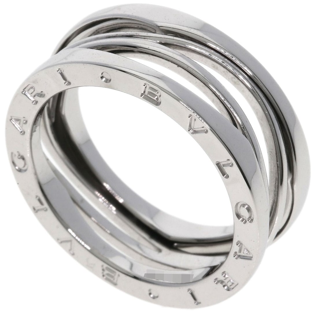 Bvlgari B.Zero1 Legend 3 Bands #60 Ring K18 White Gold: Bvlgari B.Zero1 Legend 3 Bands #60 Ring K18 White Gold K18 White Gold BVLGARI B.Zero1 Legend Ring #60 boasts sleek silver metal and a signature from the artist. This elegant ring features a unique