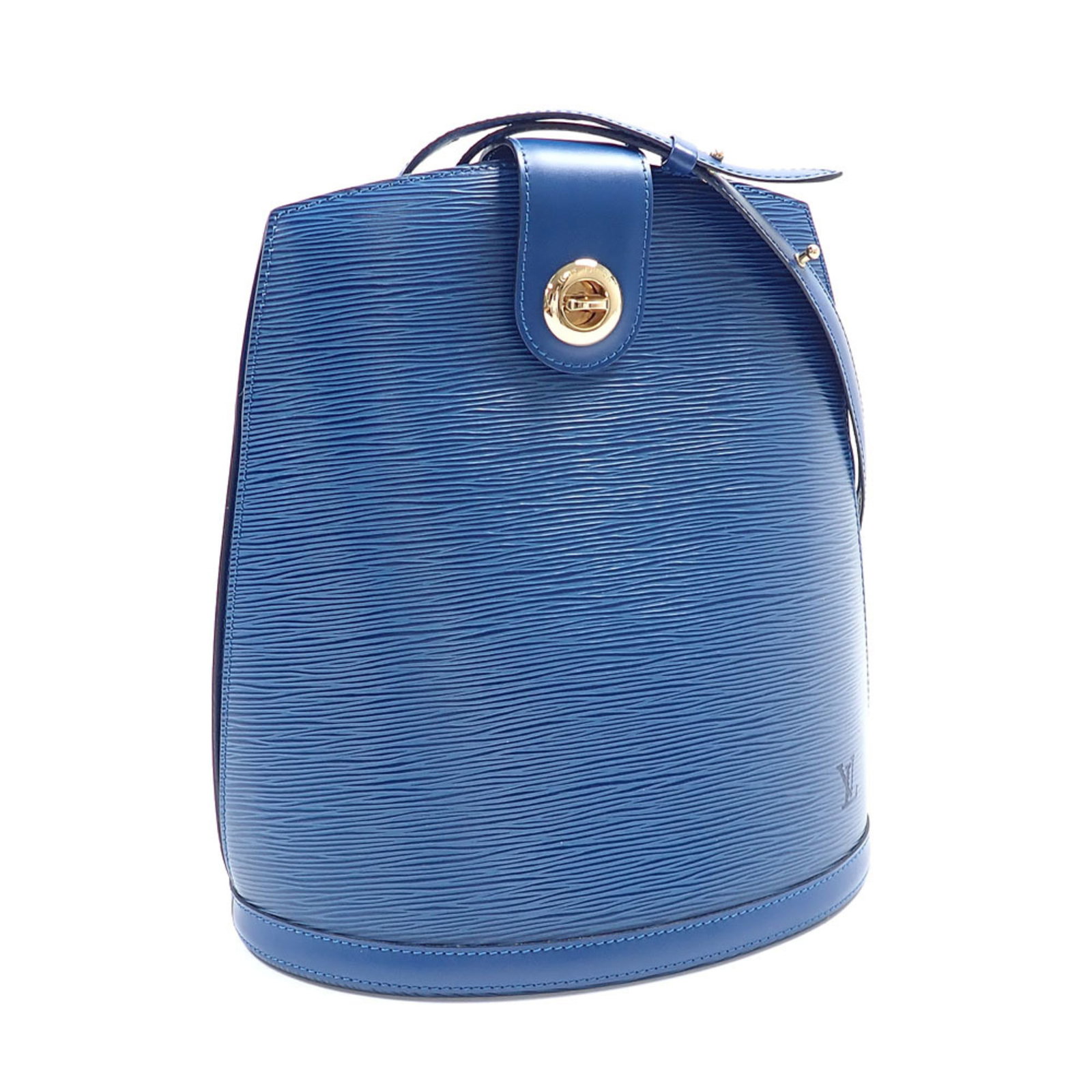 Vuitton Leather Epi Bag Shoulder Louis: Vuitton Leather Epi Bag Shoulder Louis Toledo blue Epi leather provides a rich, sophisticated look to this Louis Vuitton shoulder bag. The M52255 model features the iconic monogram pattern and measure