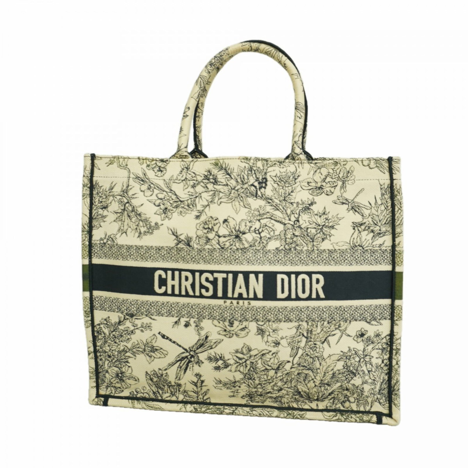 Tote Bag Canvas of Christian Dior: Tote Bag Canvas of Christian Dior Canvas tote bag from Christian Dior, featuring an ivory and navy color combination. This classic design measures 34cm x 42cm x 17.5cm and is made from high-quality ca
