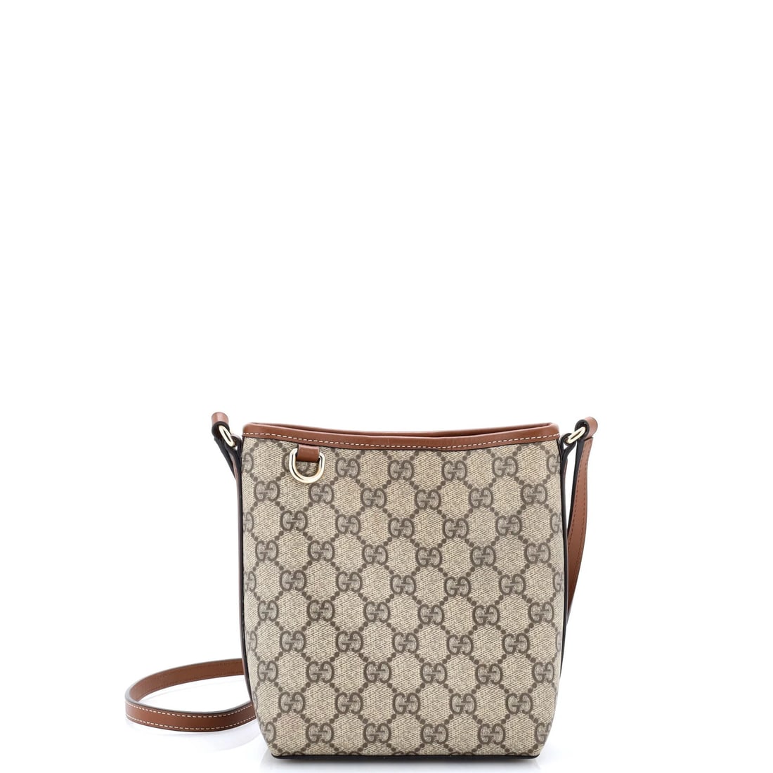Nano coated canvas bag emblem by GG Gucci: Nano coated canvas bag emblem by GG Gucci Nano-coated canvas bag emblem by GG Gucci features a unique blend of style and protection. The brown, nano-coated exterior boasts minor creases and corner wea