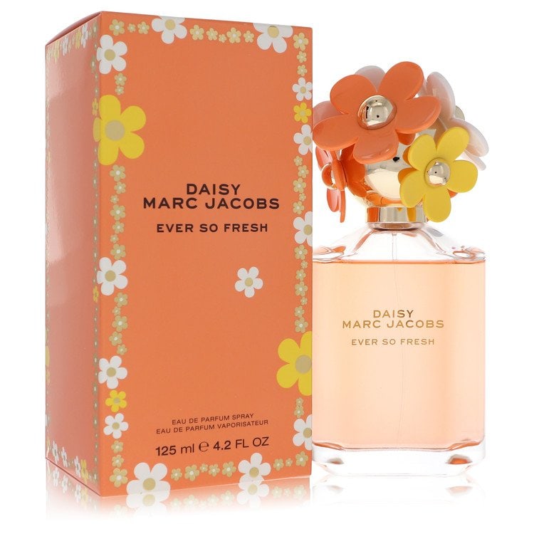 Daisy Ever So Fresh by Marc Jacobs Eau De Parfum Spray 4.2 oz: Daisy Ever So Fresh by Marc Jacobs Eau De Parfum Spray 4.2 oz Marc Jacobs Eau De Parfum Spray in Daisy Ever So Fresh, a popular and iconic women's fragrance. This 4.2 oz spray offers a fresh and flora