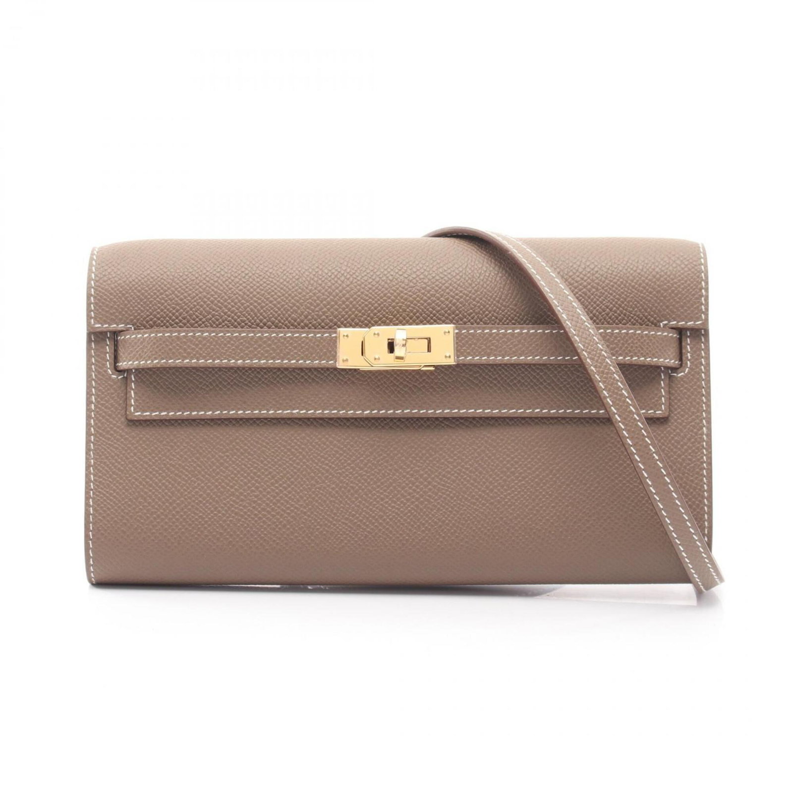 Handbag Hermes Epsom Leather Shoulder Bag: Handbag Hermes Epsom Leather Shoulder Bag Epsom leather handbag from Hermes, featuring an Etoupe gray color. This shoulder bag measures 11.5cm x 20.5cm x 3.5cm and has a compact size. The Epsom