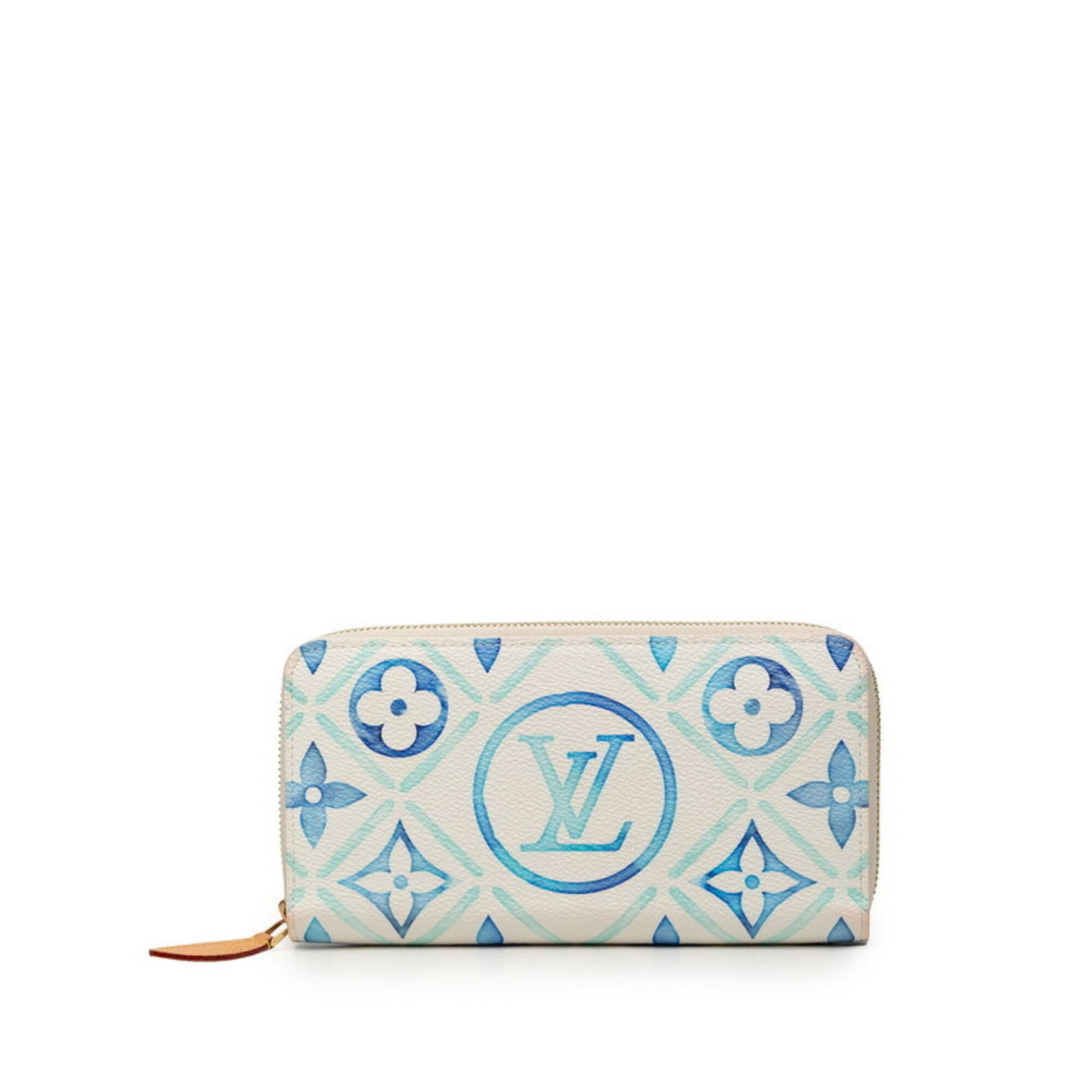 PVC Leather Bi Fold Long Wallet Louis Vuitton: PVC Leather Bi Fold Long Wallet Louis Vuitton PVC Leather Bi Fold Long Wallet Louis Vuitton in Blue and White. This bi-fold long wallet features a unique PVC leather design with a blue and white color
