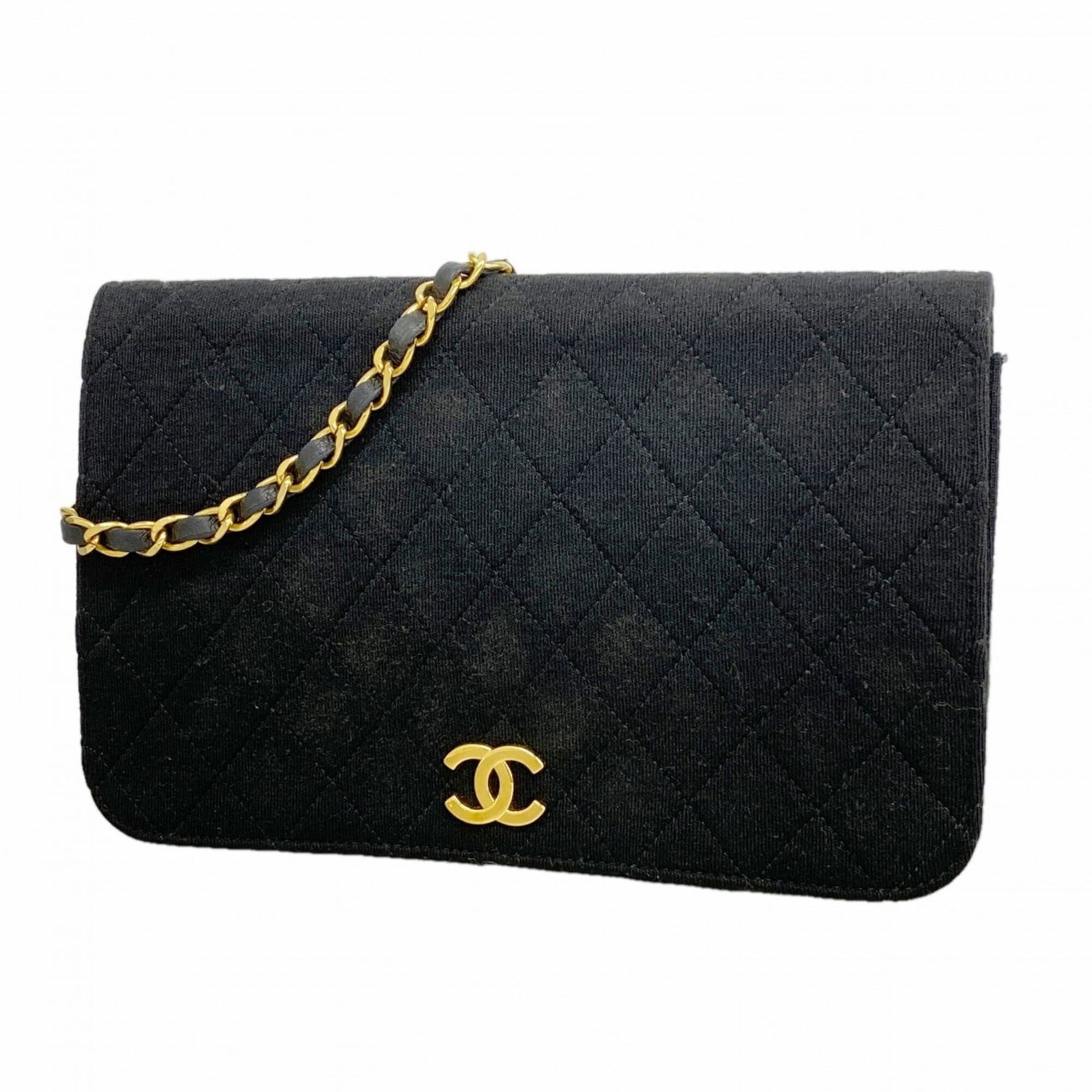 Shoulder Bag by Chanel: Shoulder Bag by Chanel Black gold hardware accents the sleek design of this Chanel shoulder bag, measuring 15.5cm x 23.5cm x 2cm in size. The classic style and timeless color make it a versatile acces