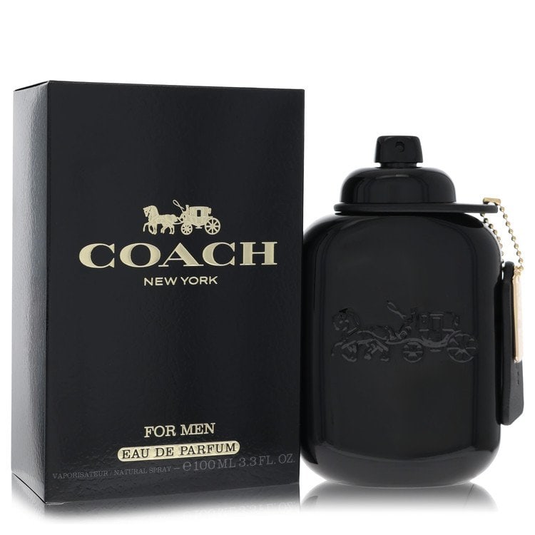 Coach by Coach Eau De Parfum Spray 3.4 oz: Coach by Coach Eau De Parfum Spray 3.4 oz Bergamot, green nashi pear, kumquat and lavender open the spicy, aromatic blend of Coach for Men. Middle notes of cardamom, geranium and coriander give the co