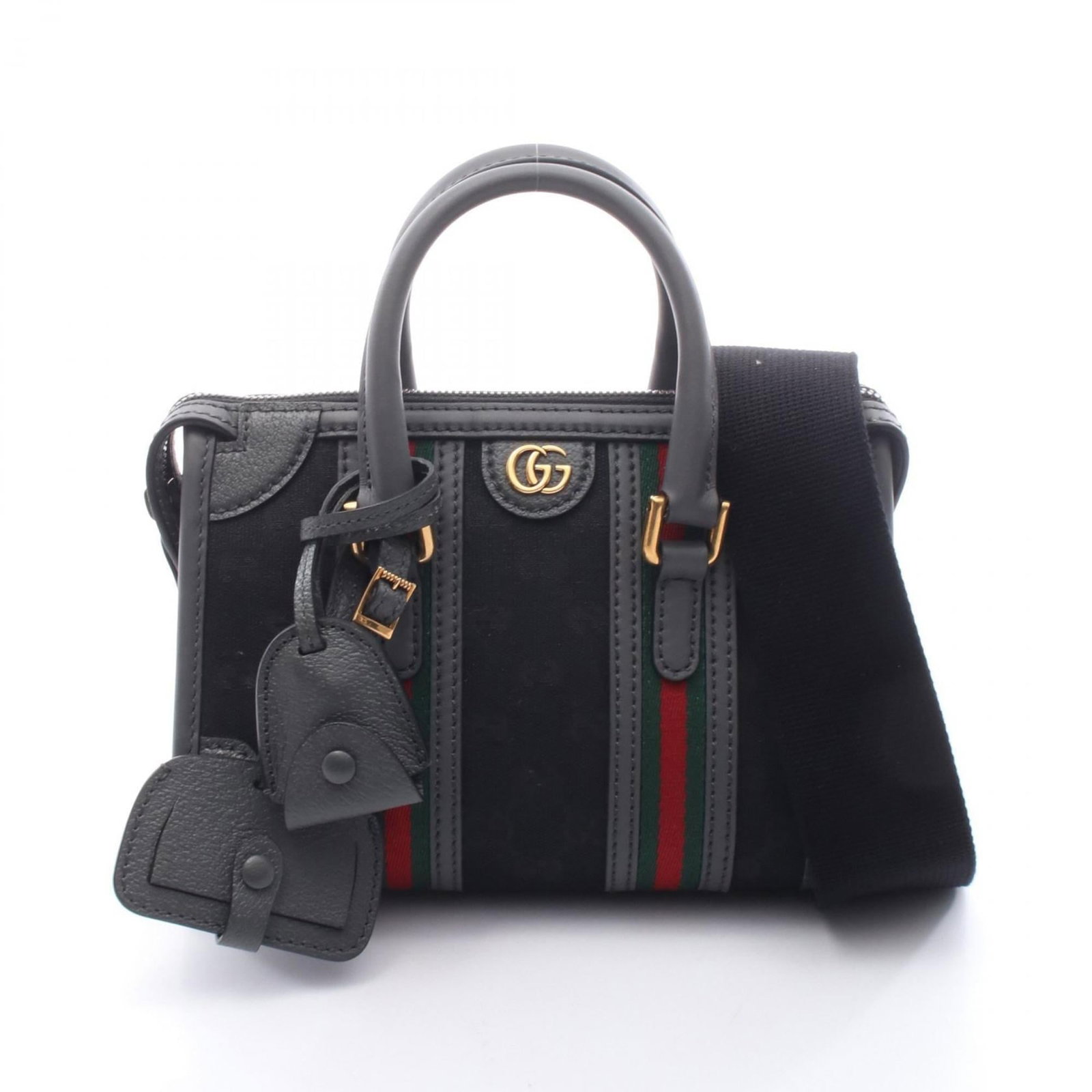 Gucci Handbag Gg Canvas Leather: Gucci Handbag Gg Canvas Leather The Gucci Handbag features GG canvas and leather construction, with a black color option. It measures 18cm x 27cm x 12cm and has a sleek design that makes it a stylish 