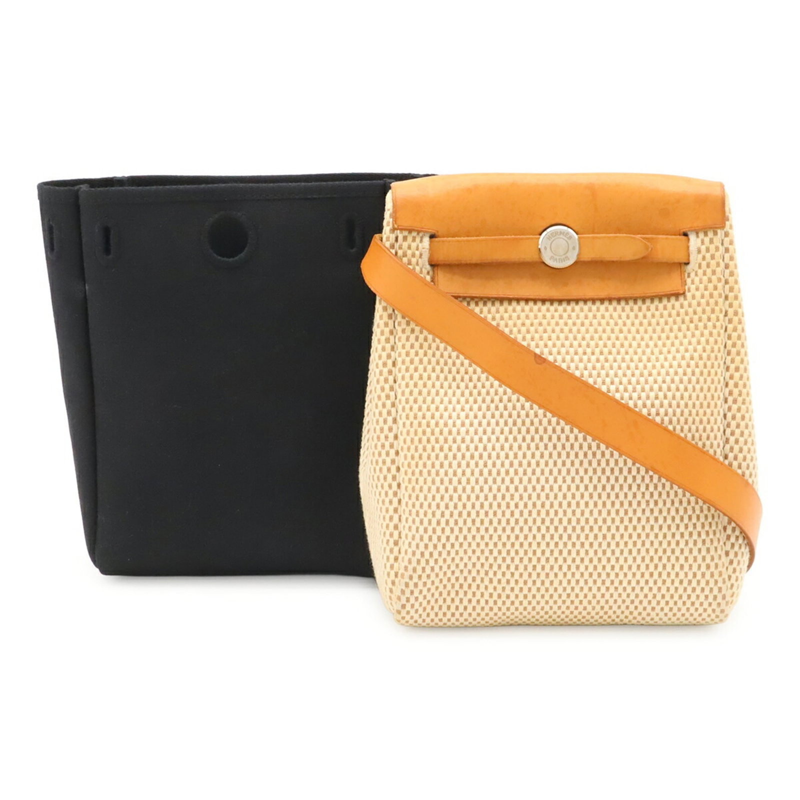 Hermes Pochette Shoulder Bag Toile Officier: Hermes Pochette Shoulder Bag Toile Officier The Hermes Pochette Shoulder Bag Toile Officier boasts its iconic design with the classic Toile Officier print in black, natural, and yellow hues. This